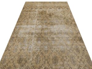 Gerçek El Dokuma Eskitme Vintage Halı 153x247 cm 9840 | Kahverengi