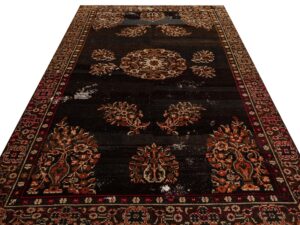 Eşsiz Anadolu Vintage Eskitme El Dokuma Halı 190x288 cm 9843 | Kahverengi