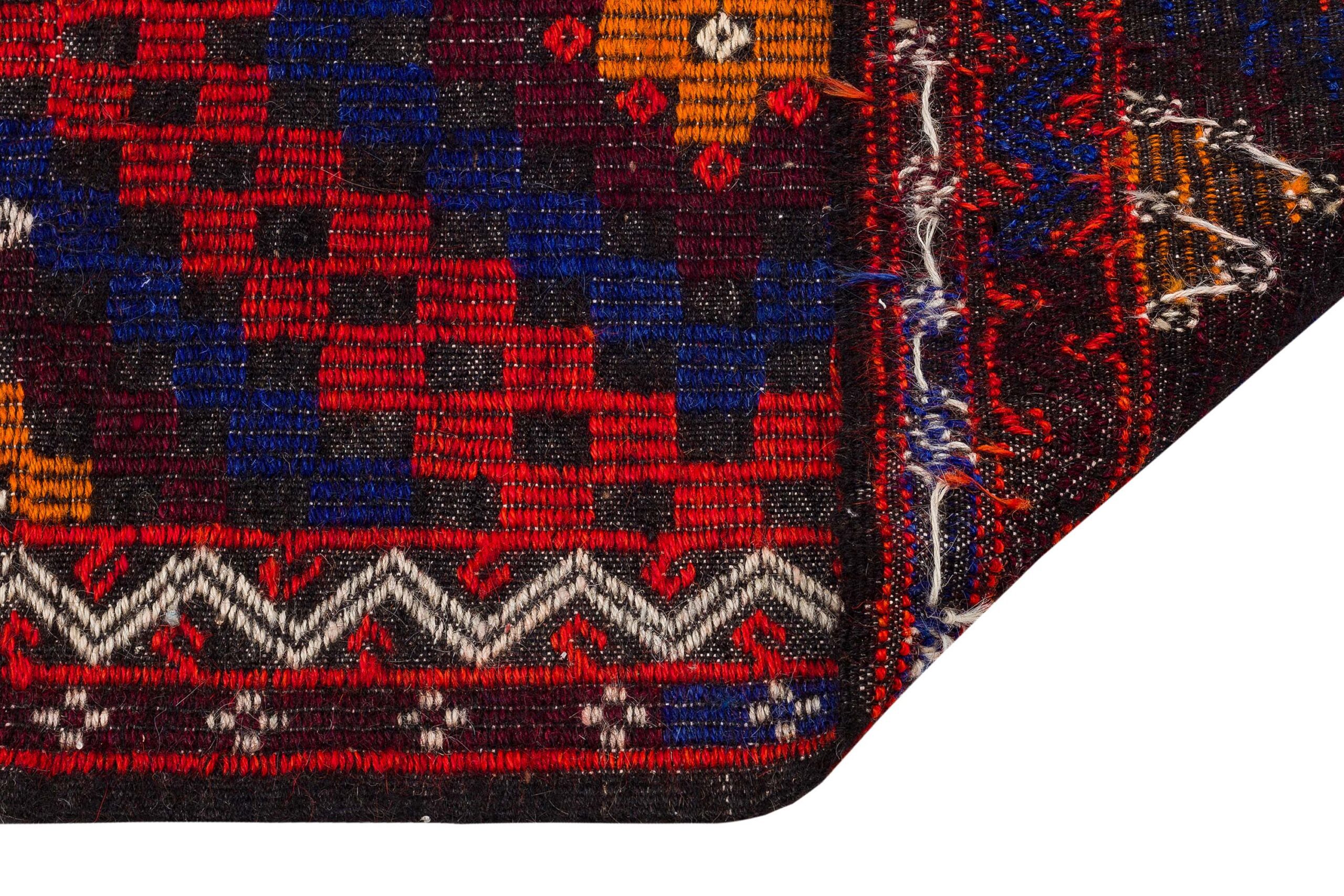 Unique Anatolian Vintage Distressed Hand-Woven Kilim | Multicolored — detail view 3, kilim vintage rug
