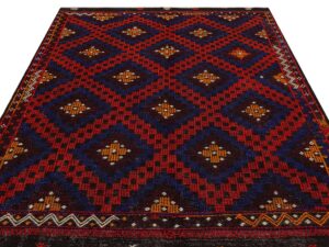 Eşsiz Anadolu Vintage Eskitme El Dokuma Kilim 198x251 cm 9851 | Renkli