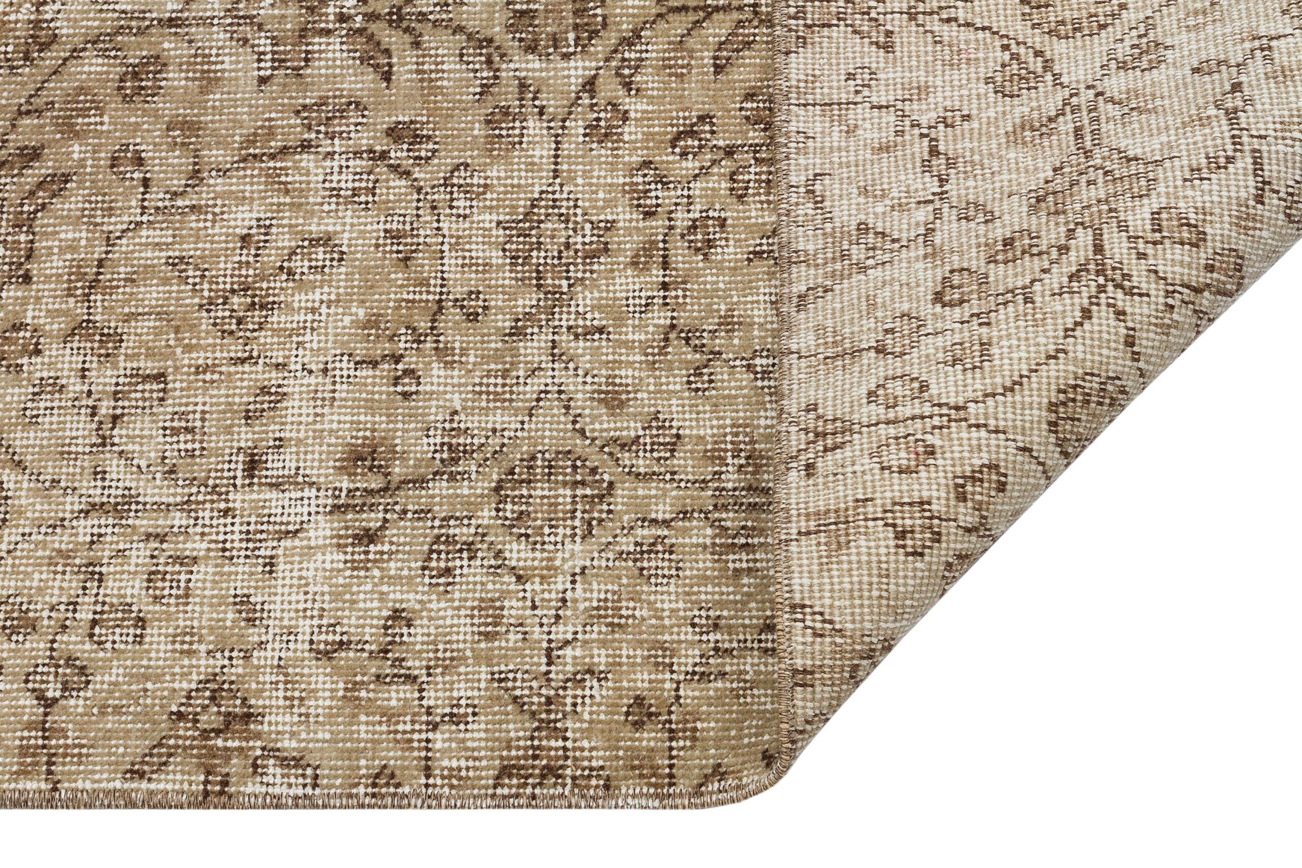 Eşsiz Anadolu Vintage Eskitme El Dokuma Halı 136x240 cm 9859 | Bej - Görsel 3