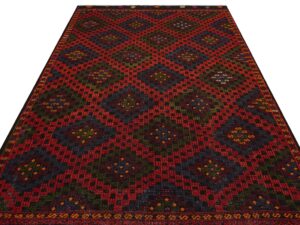 Eşsiz Güzelliğe Sahip Vintage El Dokuma Kilim 190x292 cm 9864 | Renkli
