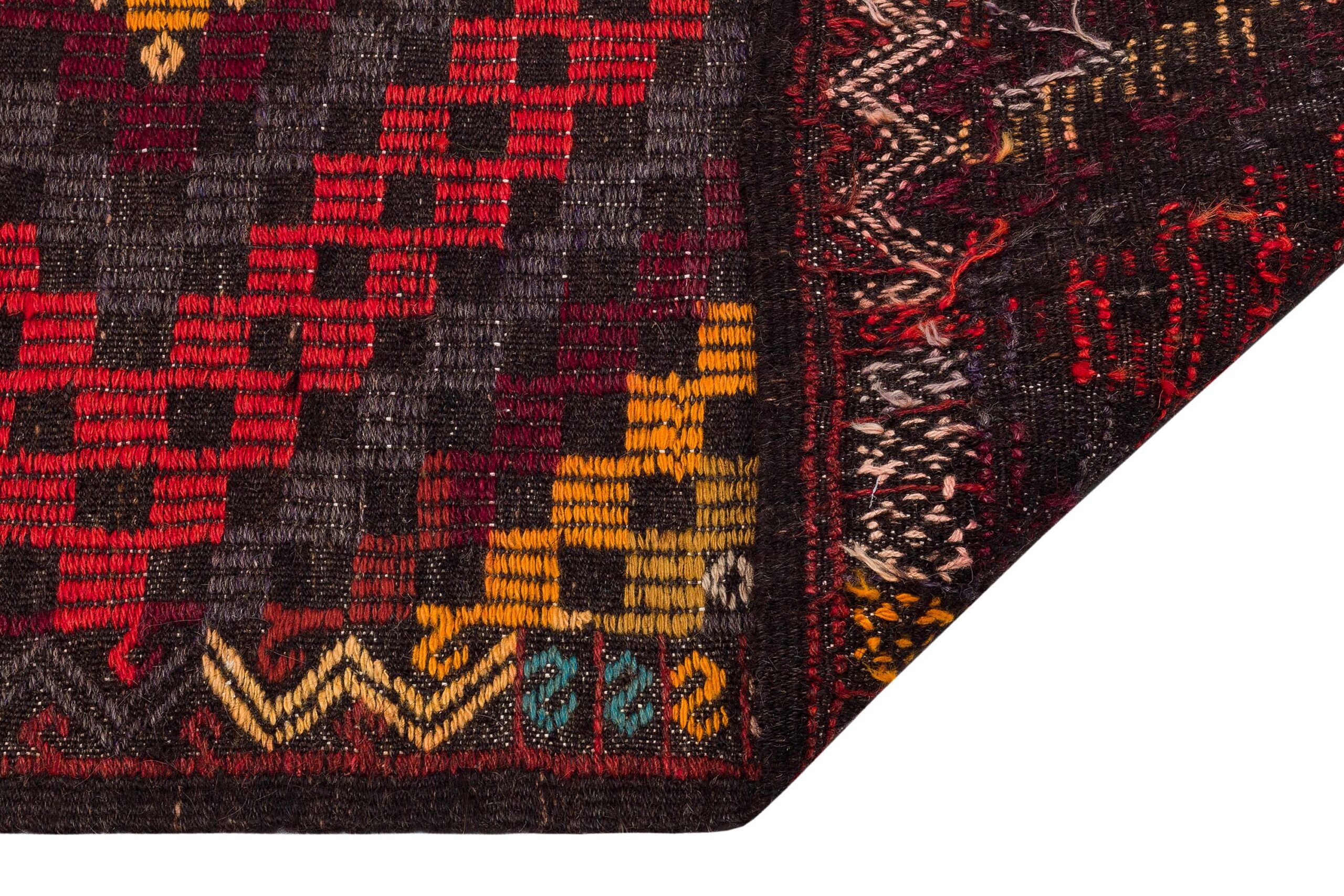 Unique Anatolian Vintage Distressed Handwoven Kilim | Colorful — detail view 3, kilim vintage rug