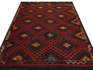 Eşsiz Anadolu Vintage Eskitme El Dokuma Kilim 180x256 cm 9866 | Renkli