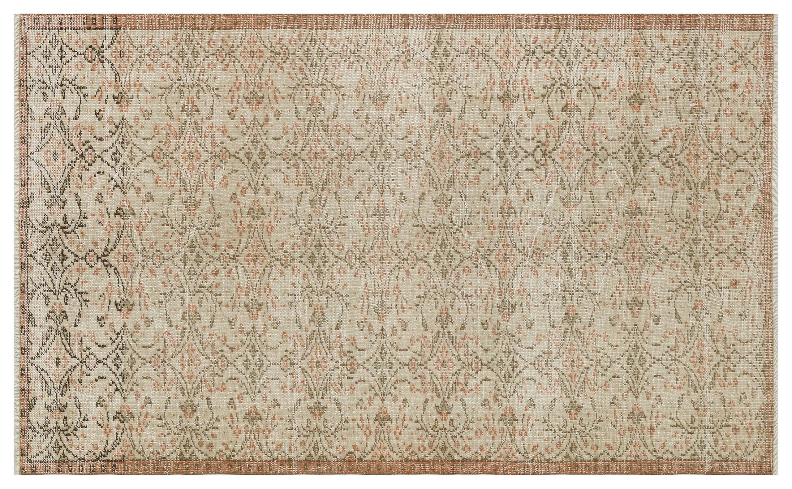 Vintage Distressed Handwoven Rug | Beige — detail view 3, handmade vintage rug