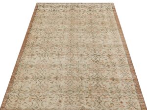 Vintage Eskitme El Dokuma Halı 126x208 cm 9874 | Bej