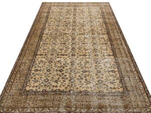 Özel Vintage Eskitme El Dokuma Halı 163x262 cm 9876 | Bej