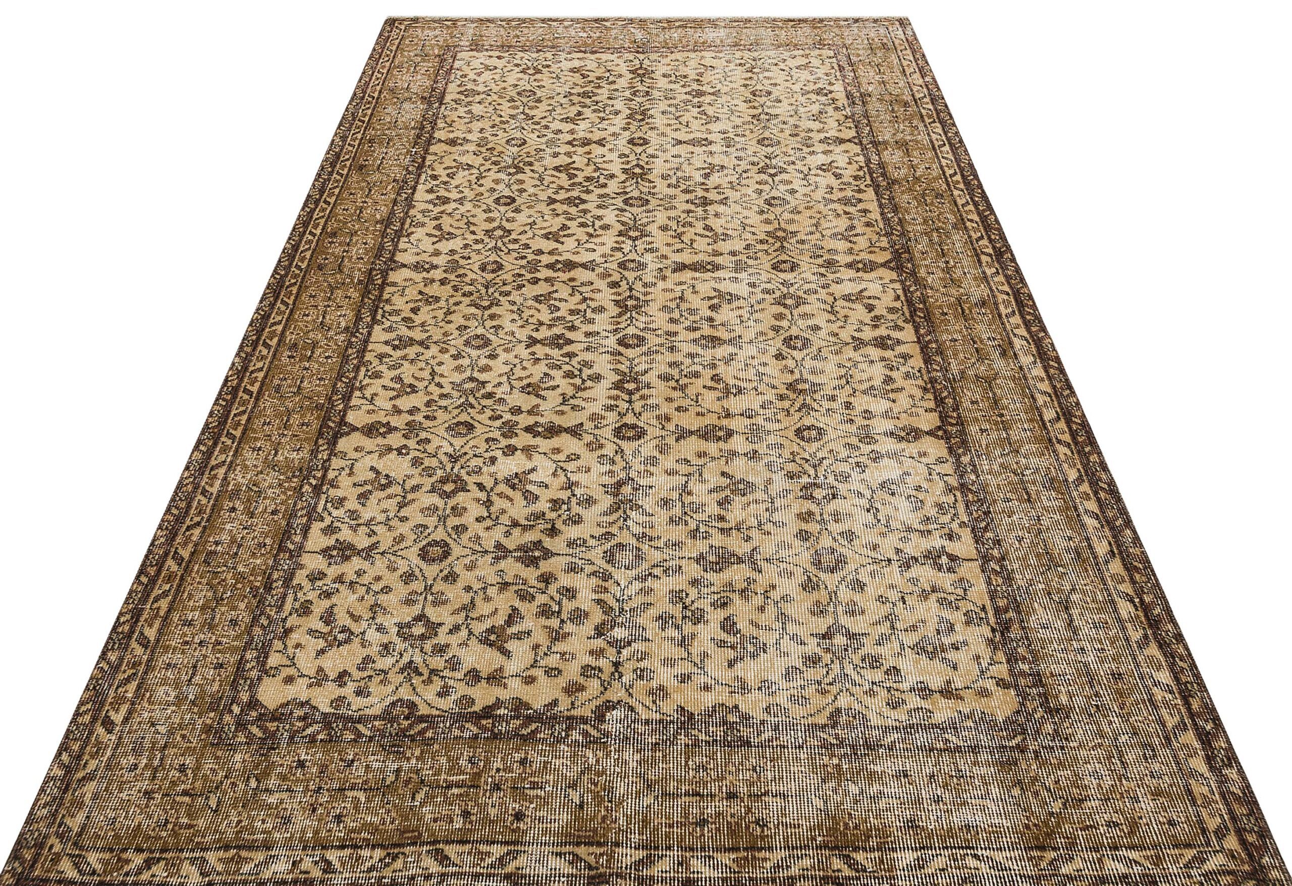 Özel Vintage Eskitme El Dokuma Halı 163x262 cm 9876  |  Bej