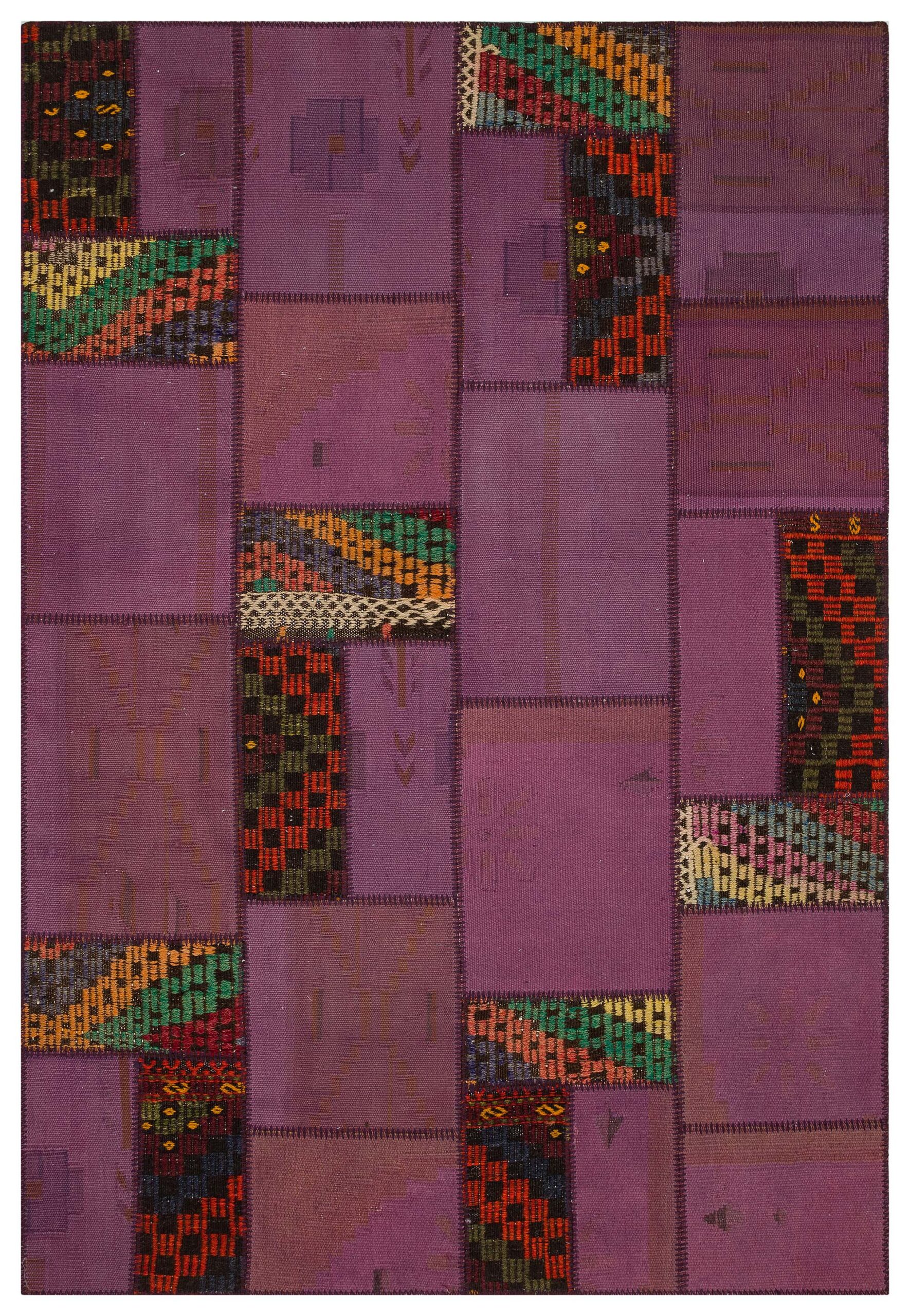 A Patchwork Rug Where Originality Meets Elegance — detail view 4, handmade vintage rug