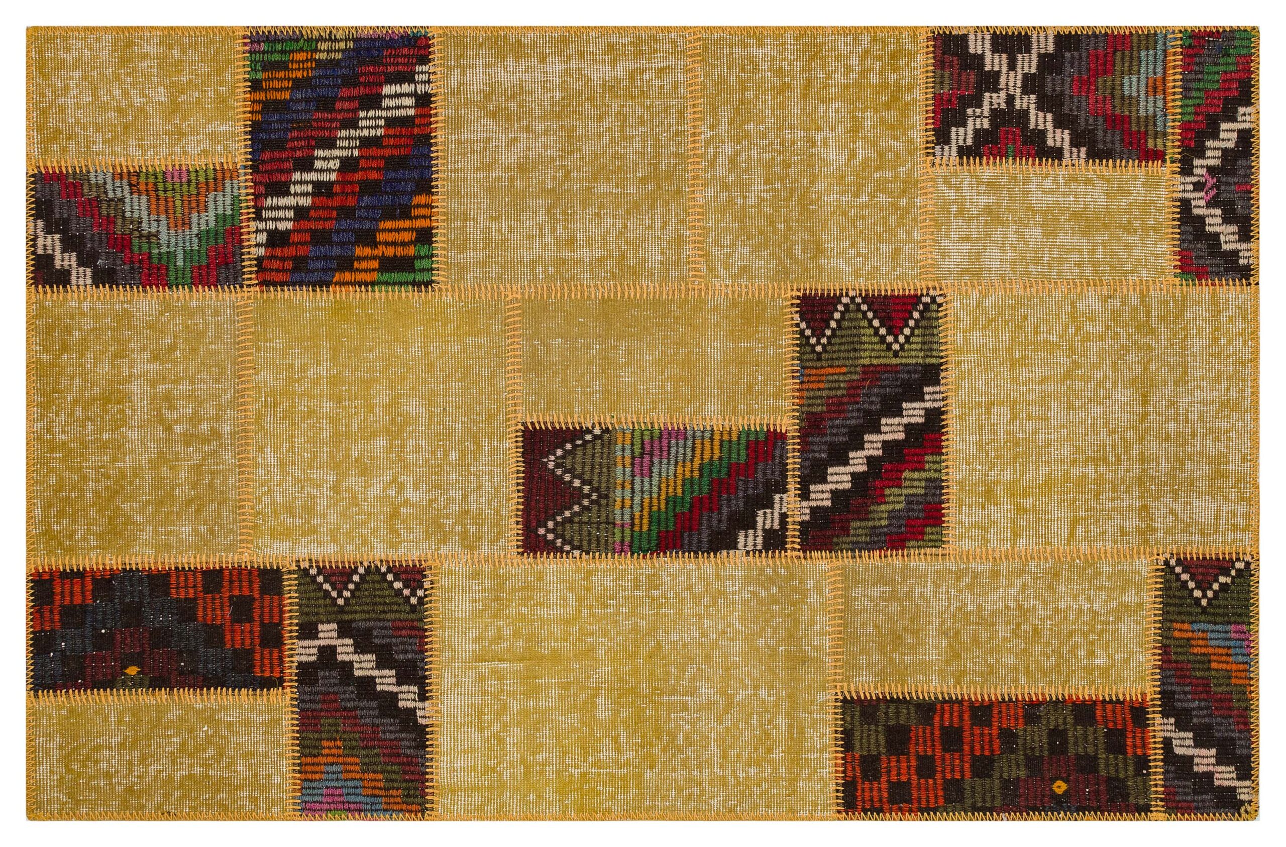 Touch of Time Patchwork Rug — detail view 3, handmade vintage rug