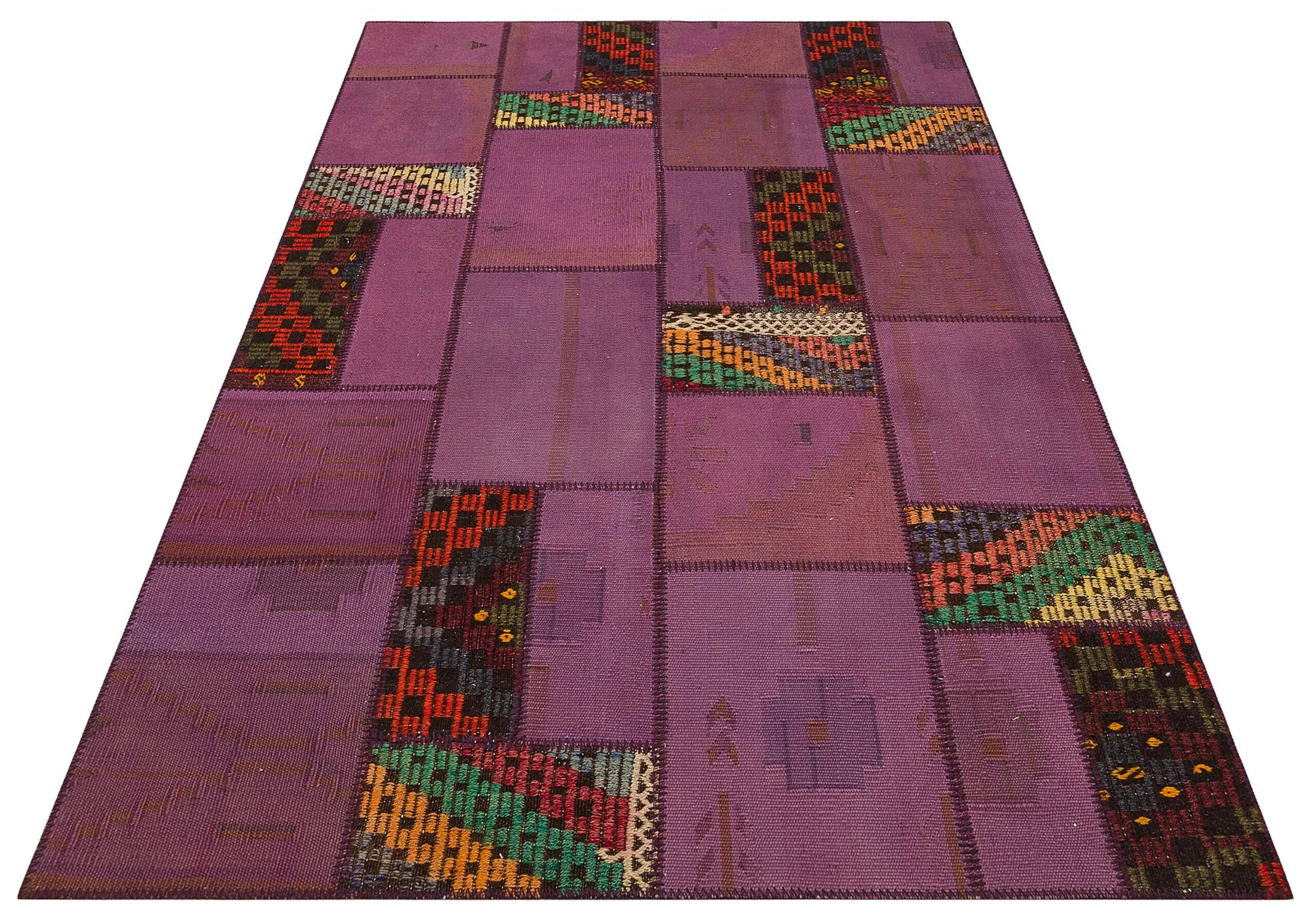 Özgünlük ve Zarafetin Buluştuğu Patchwork Halı 160x230 cm - 6278