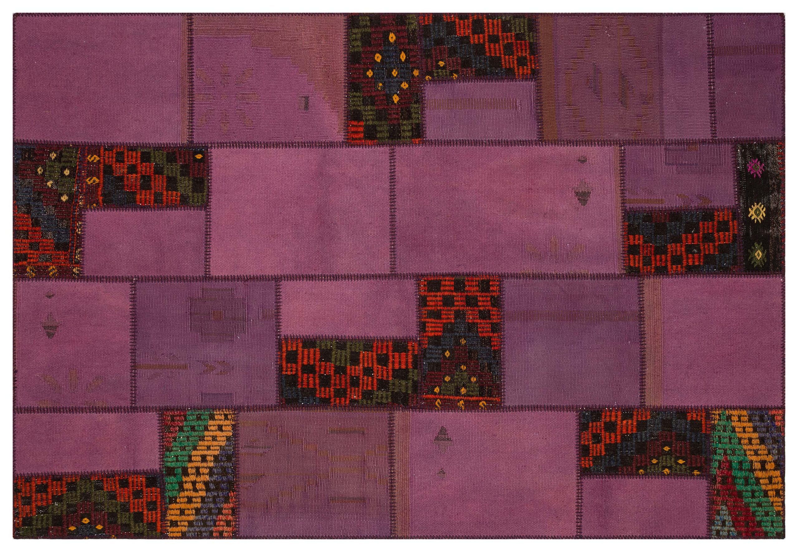 A Patchwork Rug Where Splendor Meets Elegance — detail view 3, handmade vintage rug
