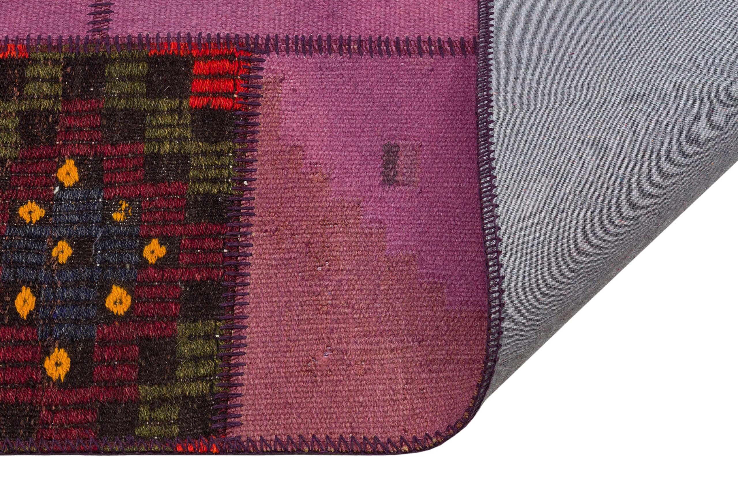 A Patchwork Rug Where Splendor Meets Elegance — detail view 4, handmade vintage rug