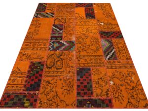 Yün Eskitme El Yapımı Patchwork Halısı   160x230 cm  6284