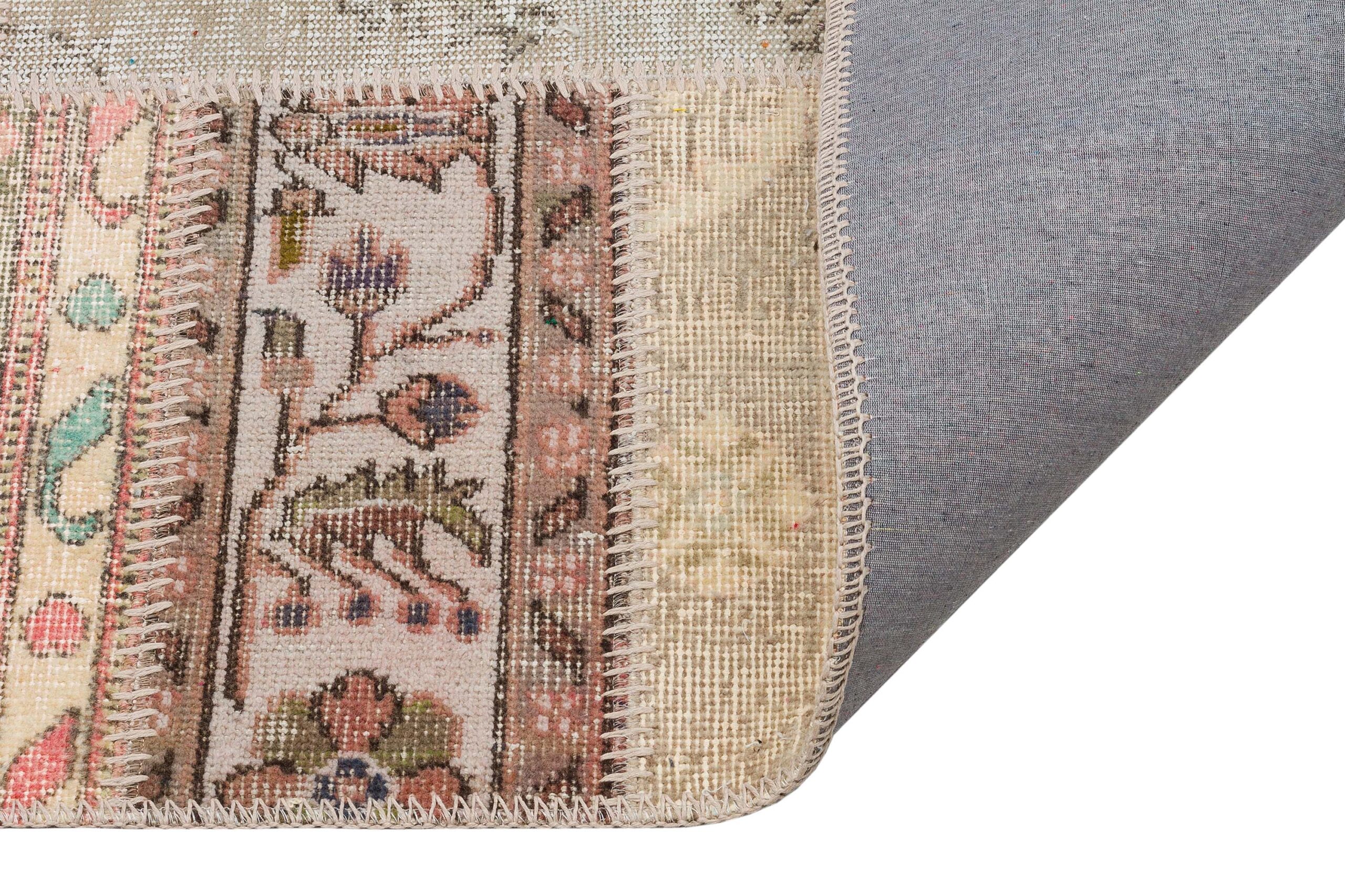 Handmade Traditional Patchwork Rug — detail view 4, handmade vintage rug