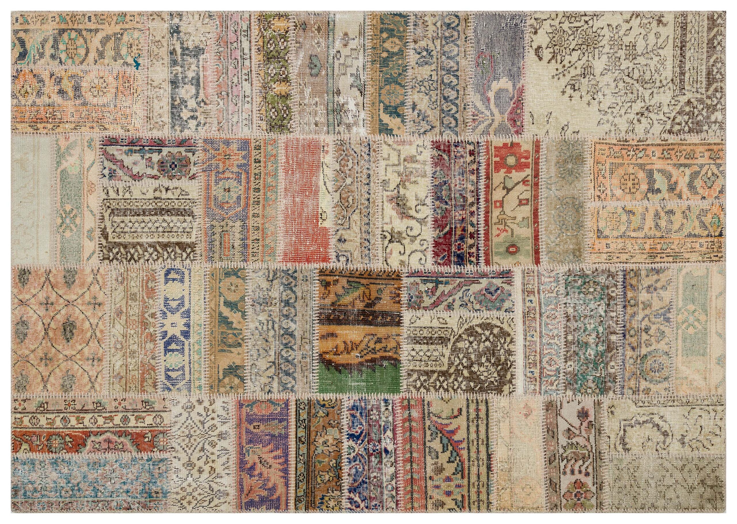 A Handmade Patchwork Rug That Pushes the Boundaries — detail view 3, handmade vintage rug