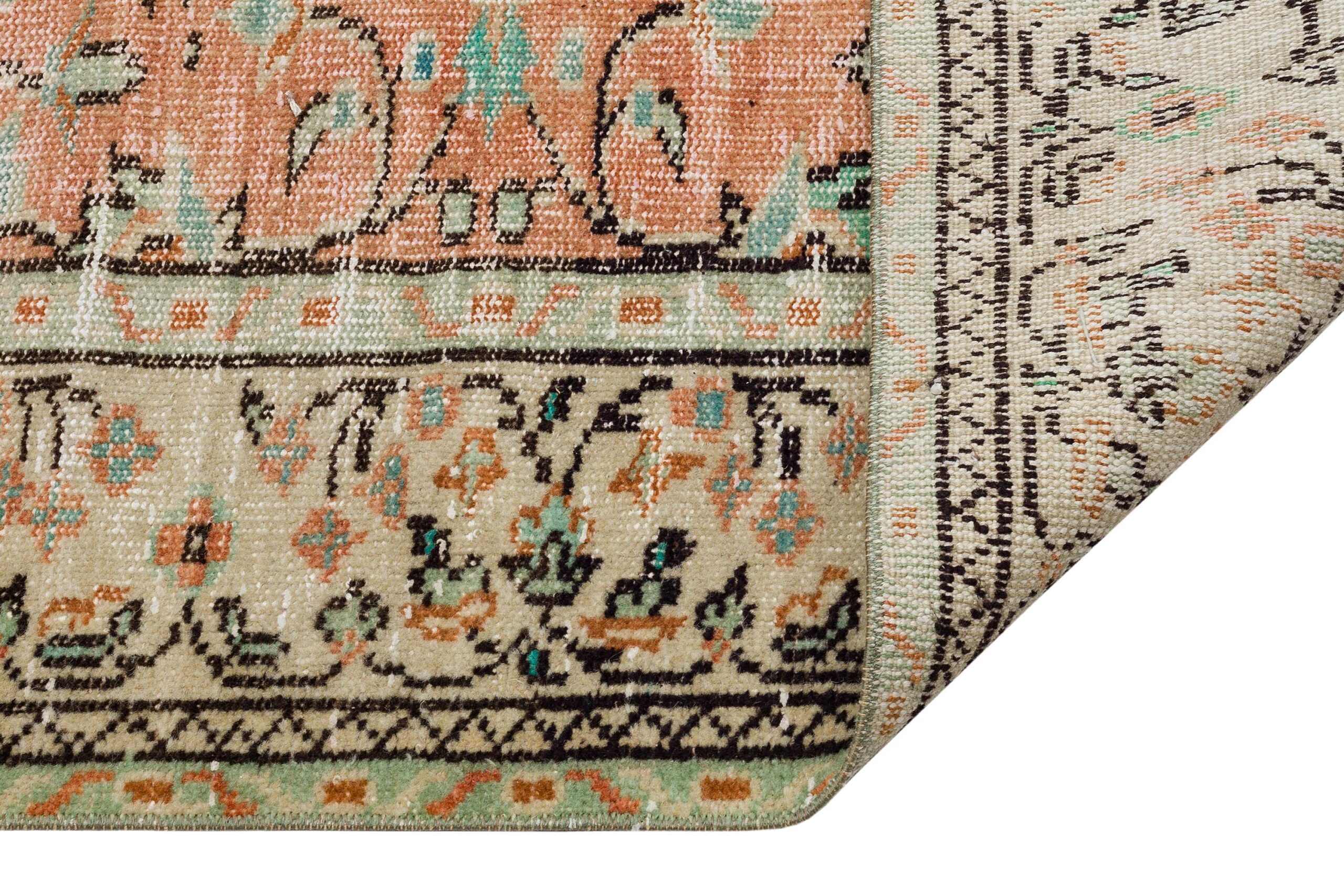 Etnik Desenli El Dokuma Kilim Halı Alev turuncusu 147x258 cm - 9883 - Görsel 4