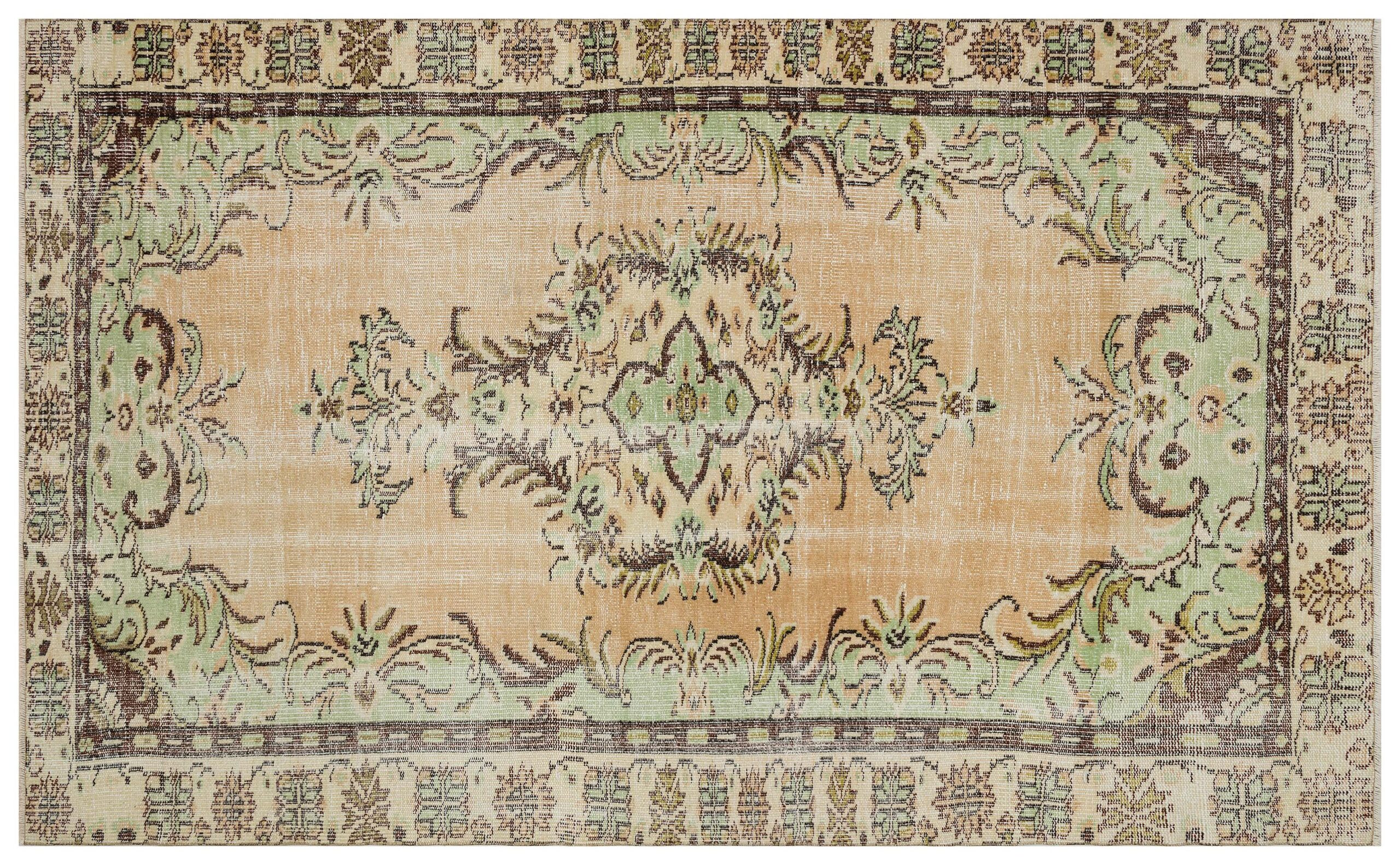 Doğal Yün ve Pamuk İçeren Vintage Halı 168x275 cm - 9887 - Görsel 3
