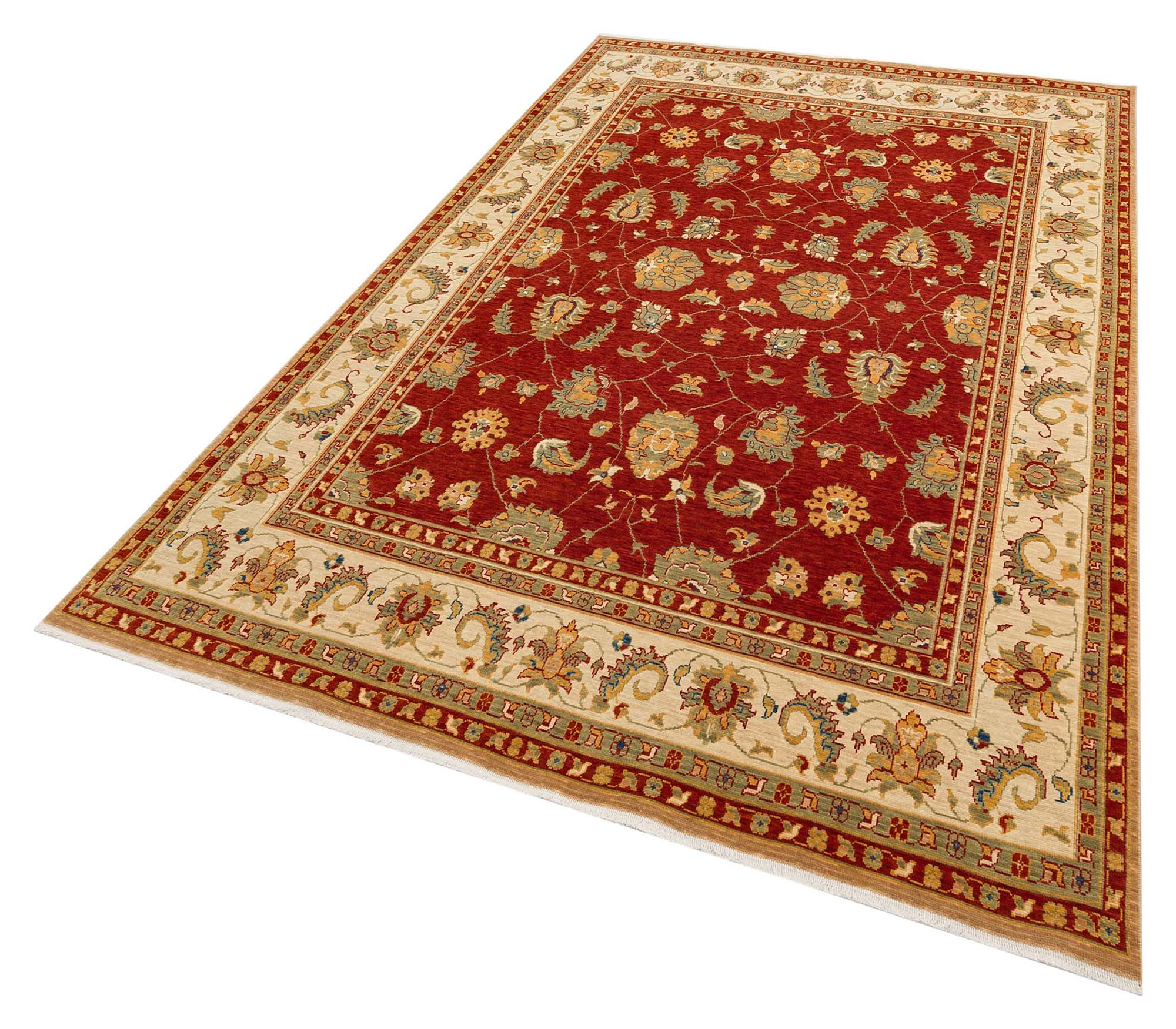 Uşak Desenli Vintage Yünlü Halı - 200x300cm: Geleneksel Dokunuşlarla Estetiği Buluşturan Göz Alıcı Bir Ürün