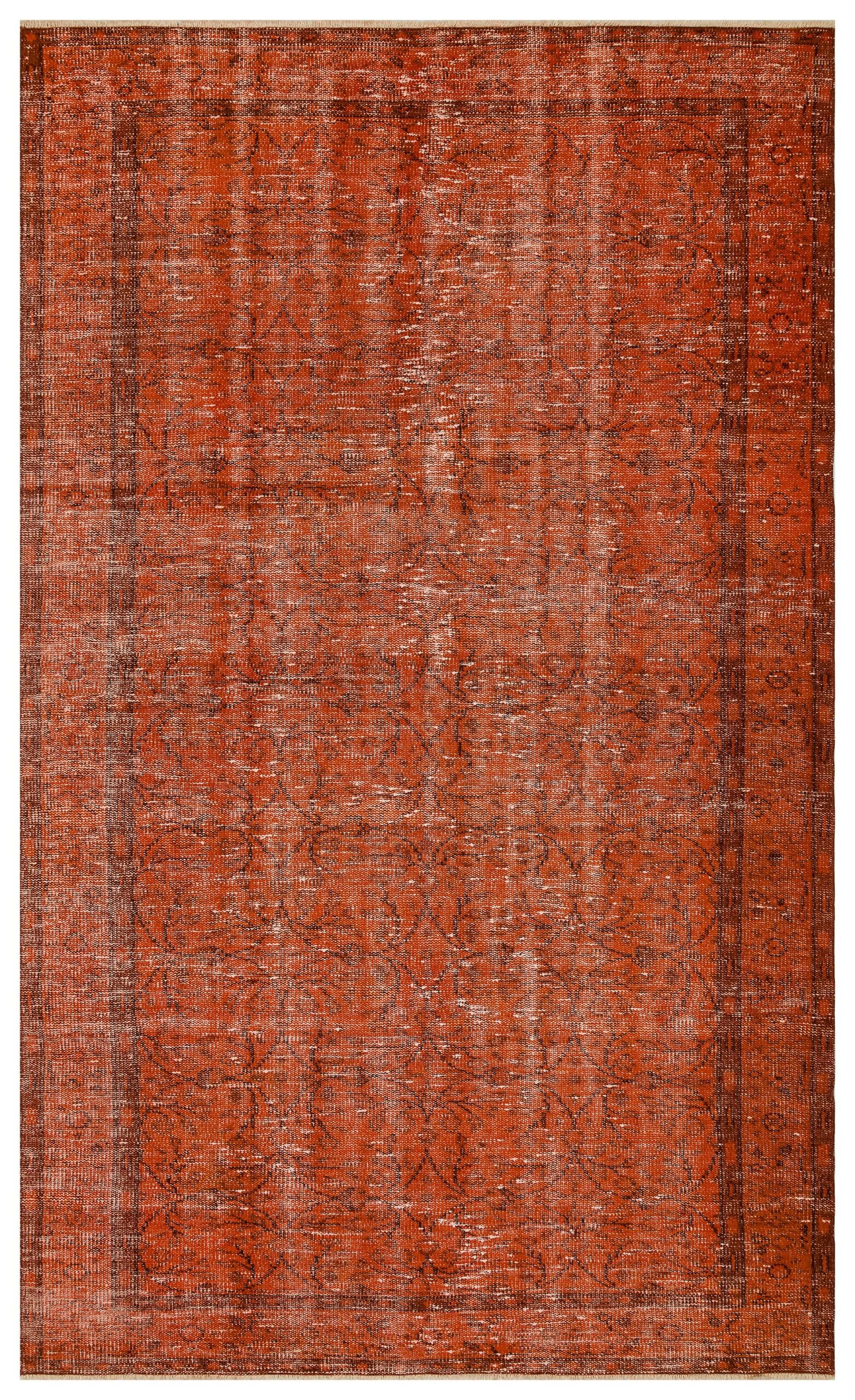 Worn-Look Vintage Hand-Woven Wool Rug — detail view 2, handmade vintage rug