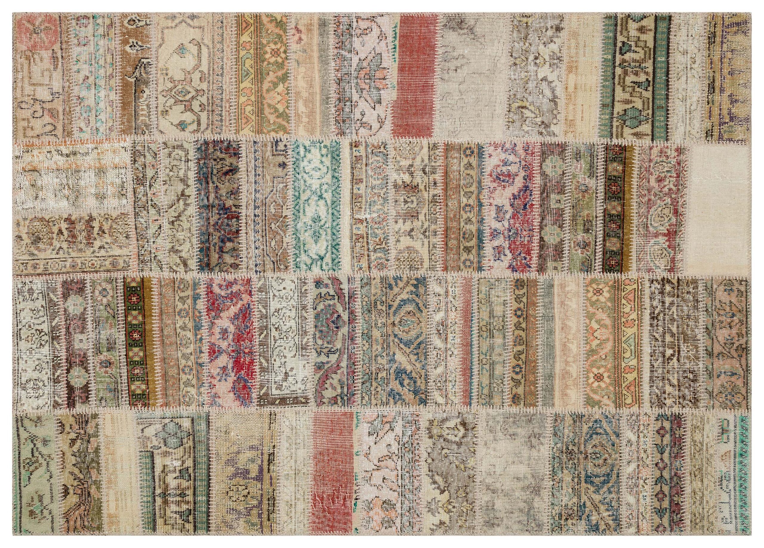 Unique Patchwork Rug — detail view 3, handmade vintage rug