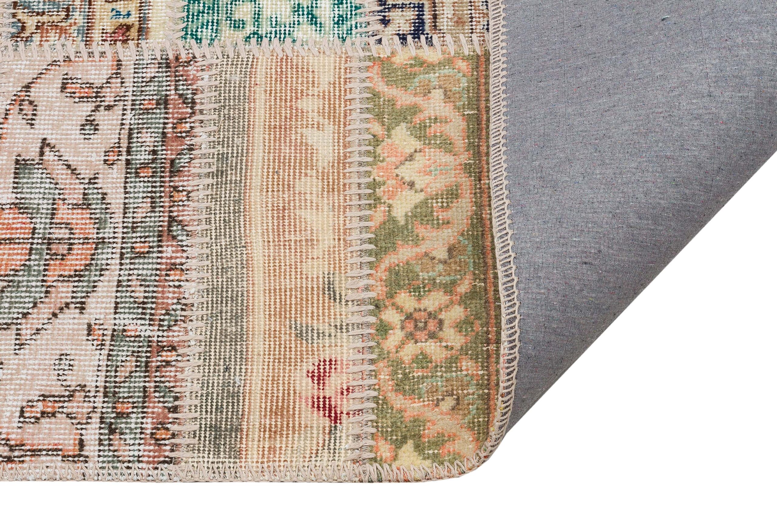 Unique Patchwork Rug — detail view 4, handmade vintage rug
