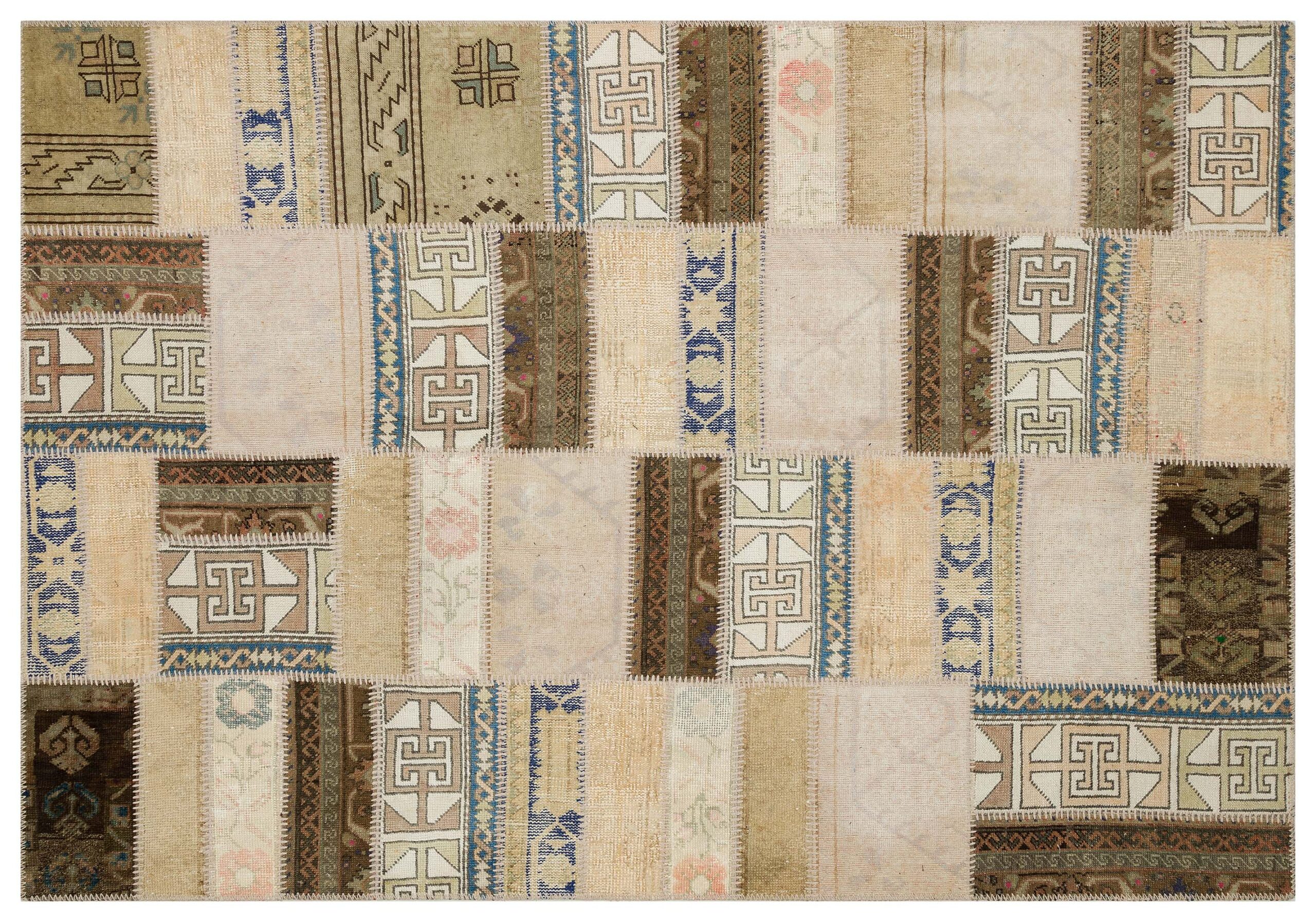 Eşsiz Uyumlu Renklerle Dokunan Patchwork Halı 230X160 cm 6343 - Görsel 3