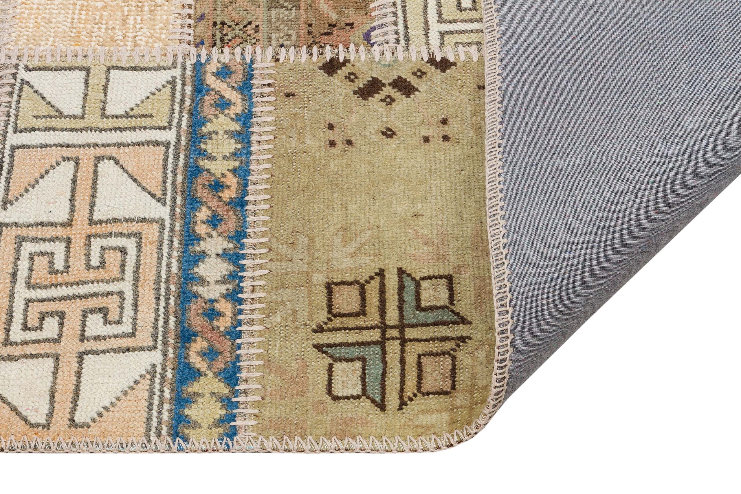 Eşsiz Uyumlu Renklerle Dokunan Patchwork Halı 230X160 cm 6343 - Görsel 4