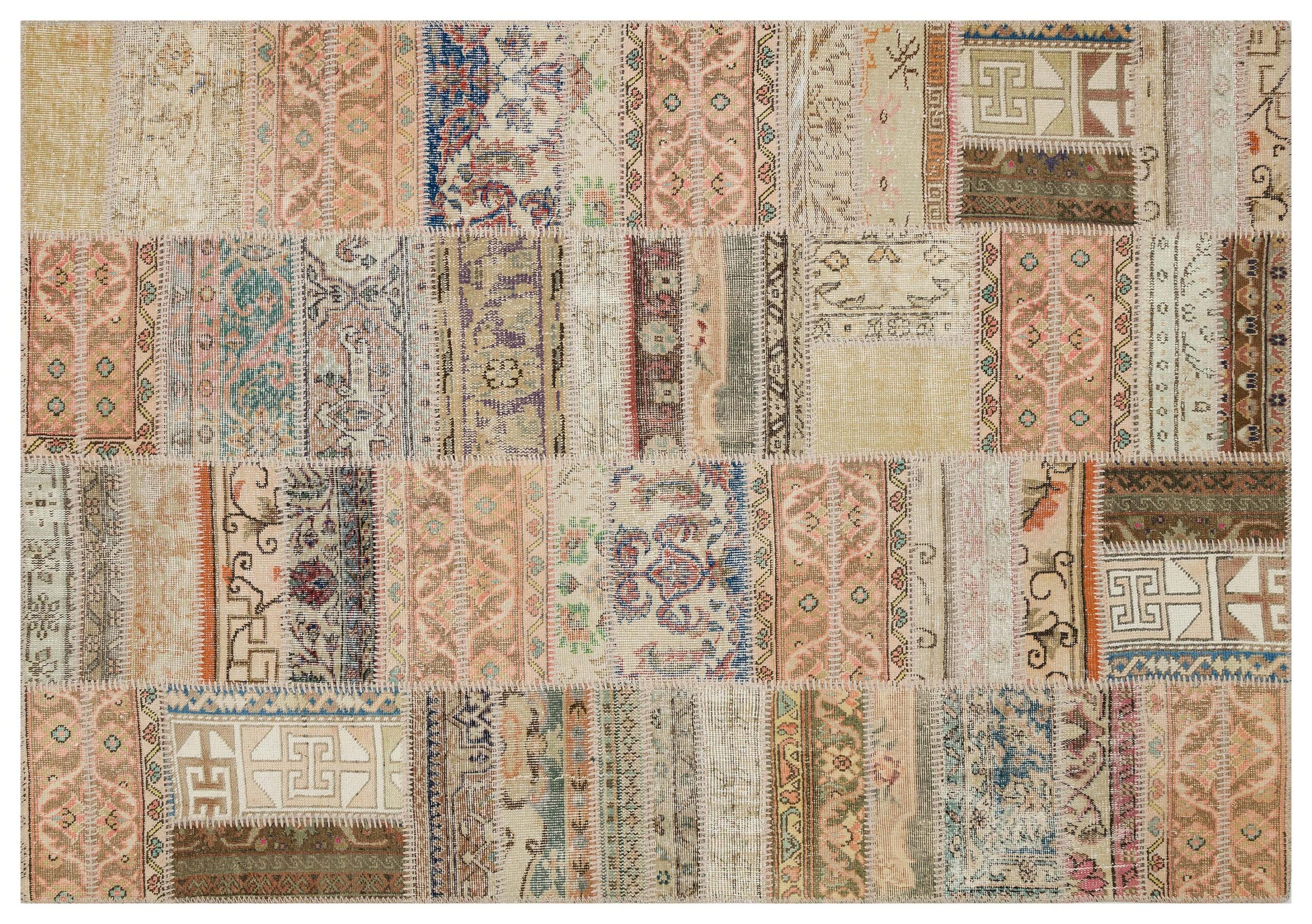 Büyüleyici Desenlerle Bezeli Patchwork Halı 230X160 cm 6371 - Görsel 3