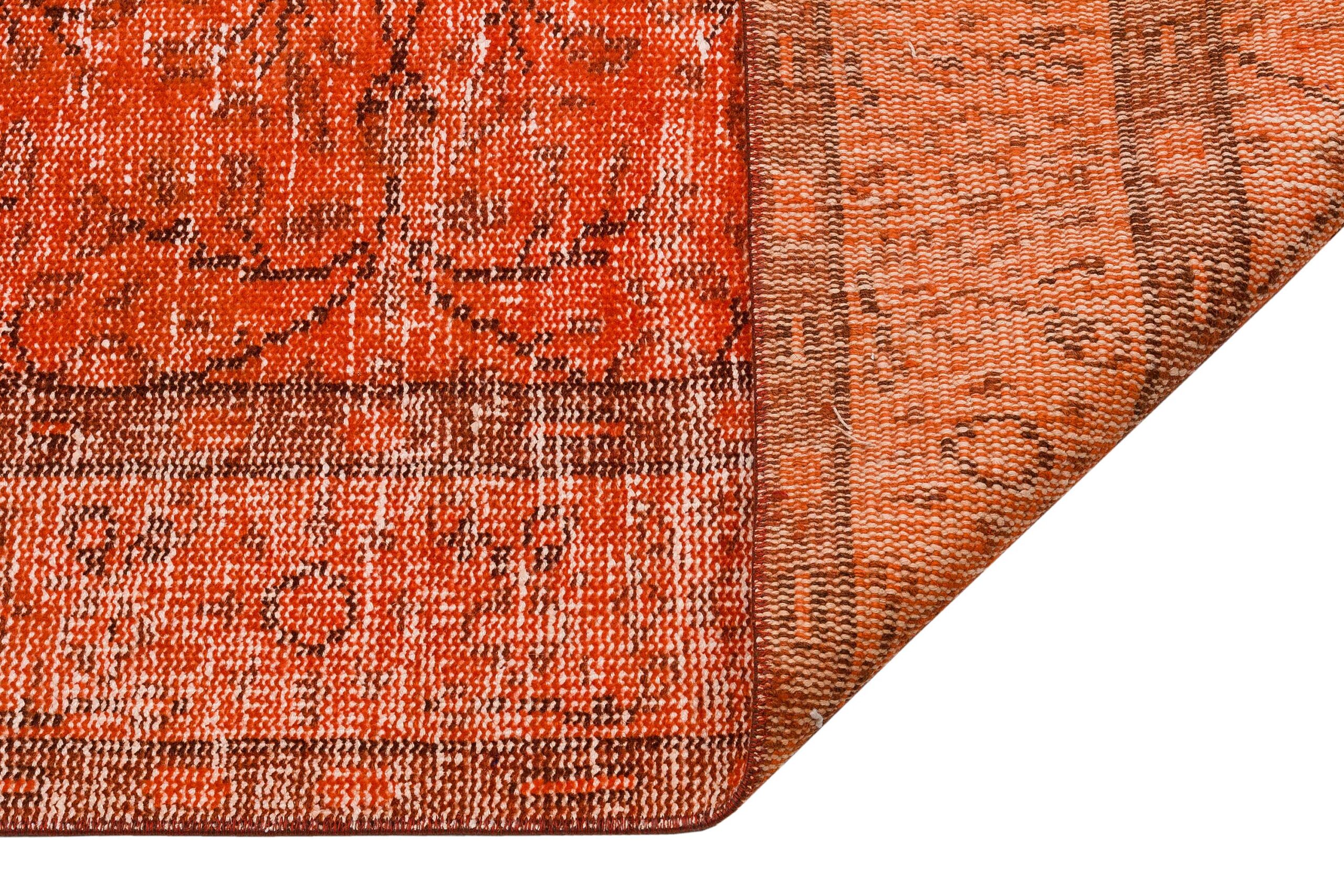 Worn-Look Vintage Hand-Woven Wool Rug — detail view 4, handmade vintage rug