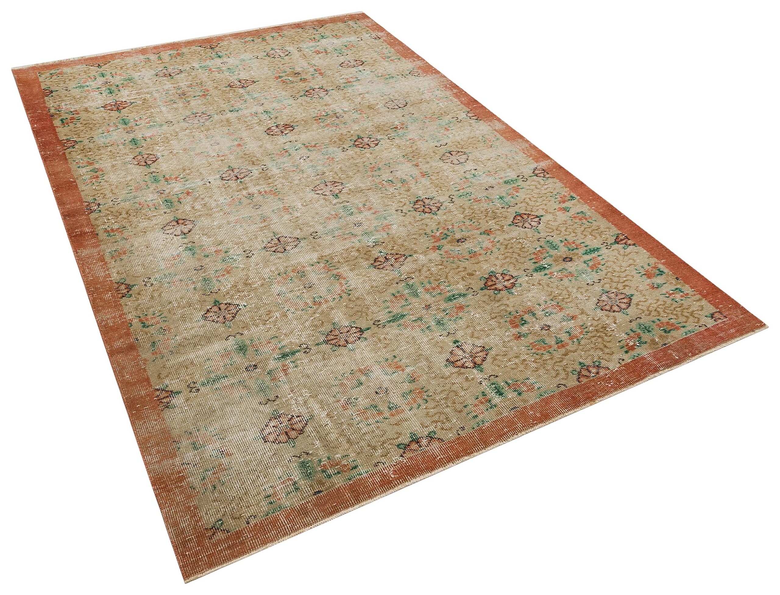 Antika Tarzda Eskitme Halı -  165x270 cm 9911