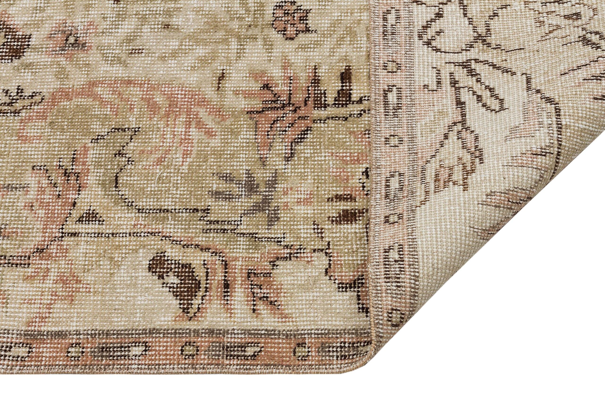 Soft-Textured Distressed Vintage Rug — detail view 4, handmade vintage rug