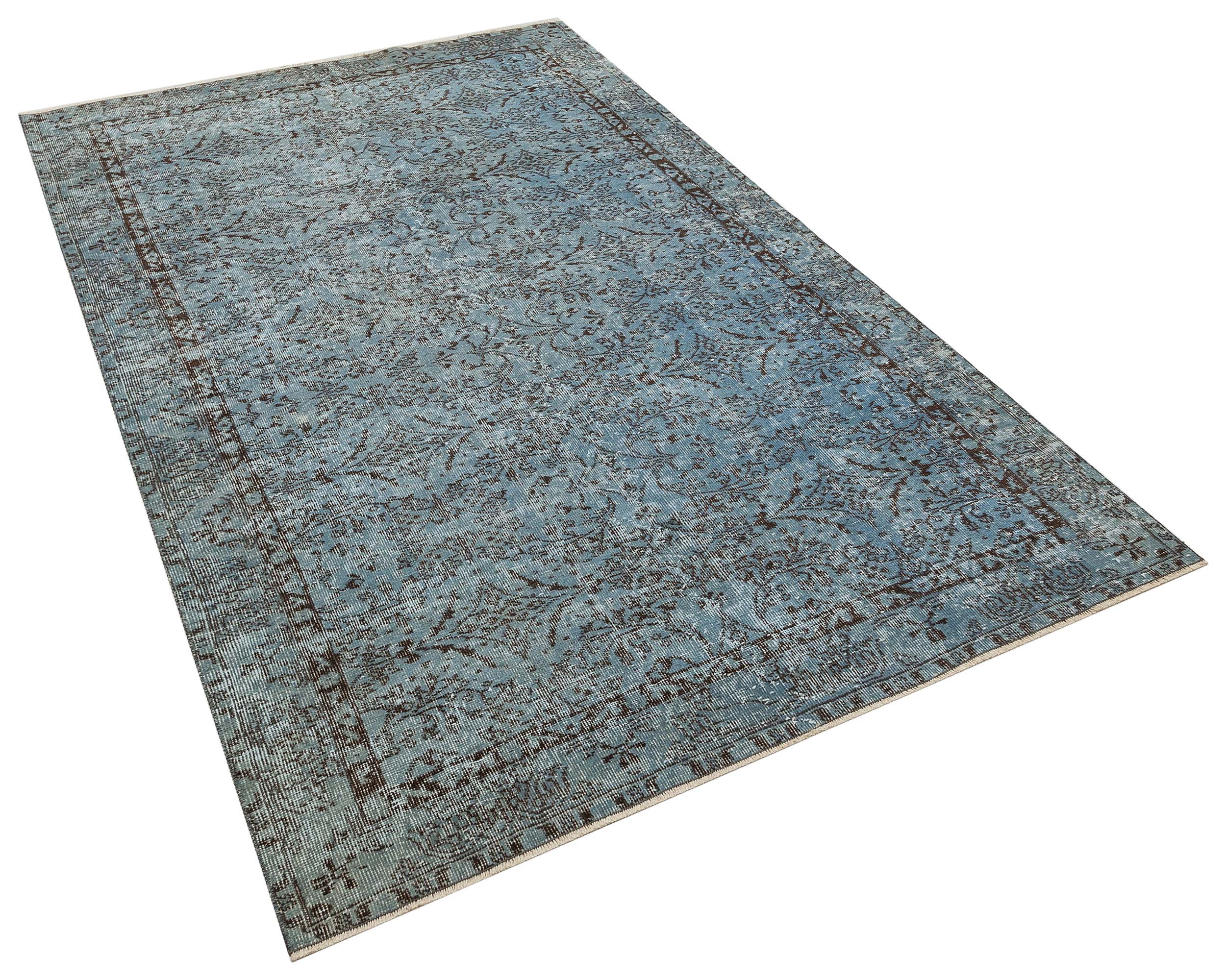 Açık Mavi Vintage El Dokuma Halı -  151x251 cm 9932