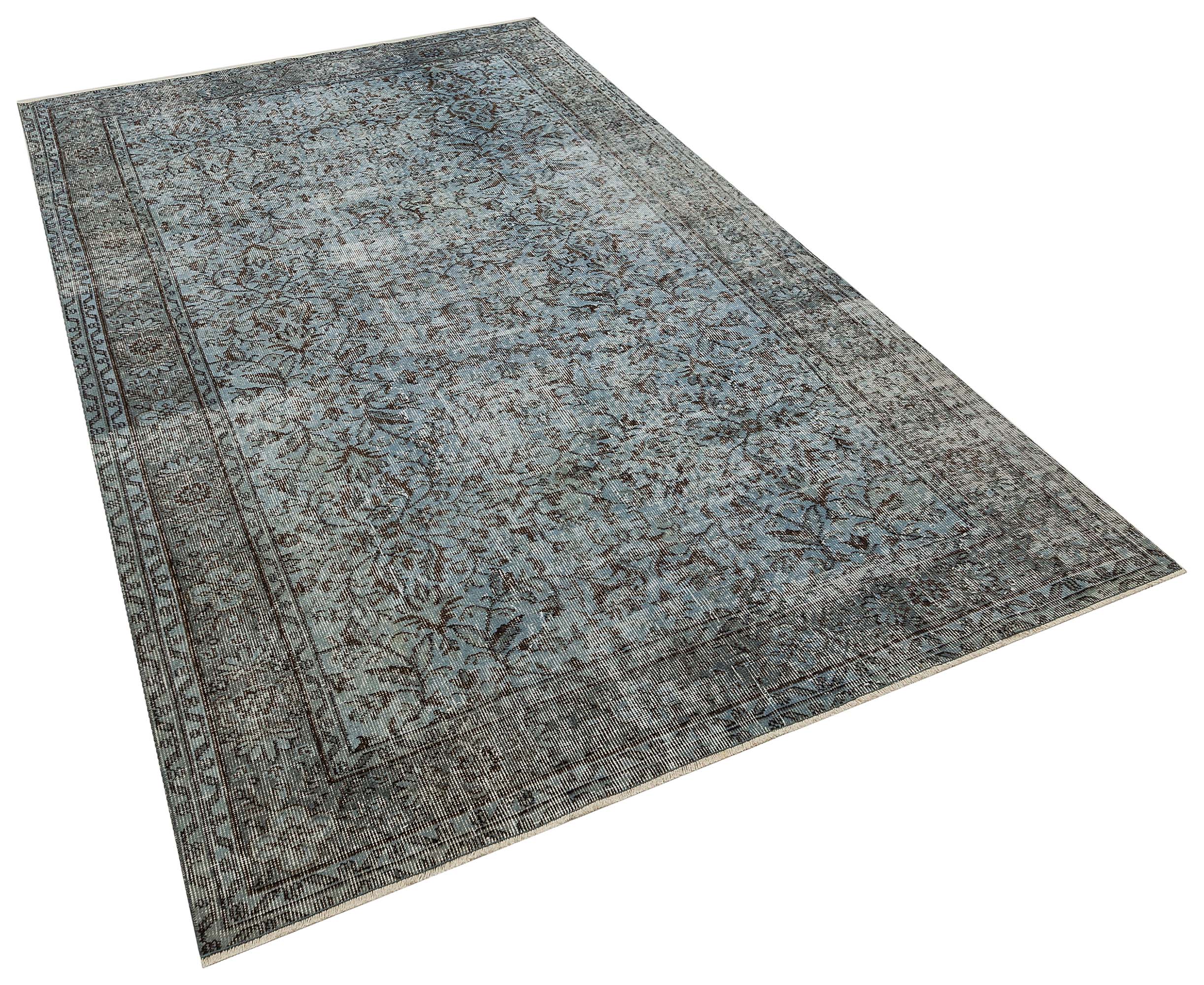 Açık Mavi Vintage El Dokuma Halı -  164x273 cm 9934