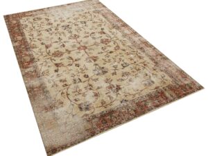 El Yapımı Yün Vintage Eskitme Halı - 153x256 cm 9946