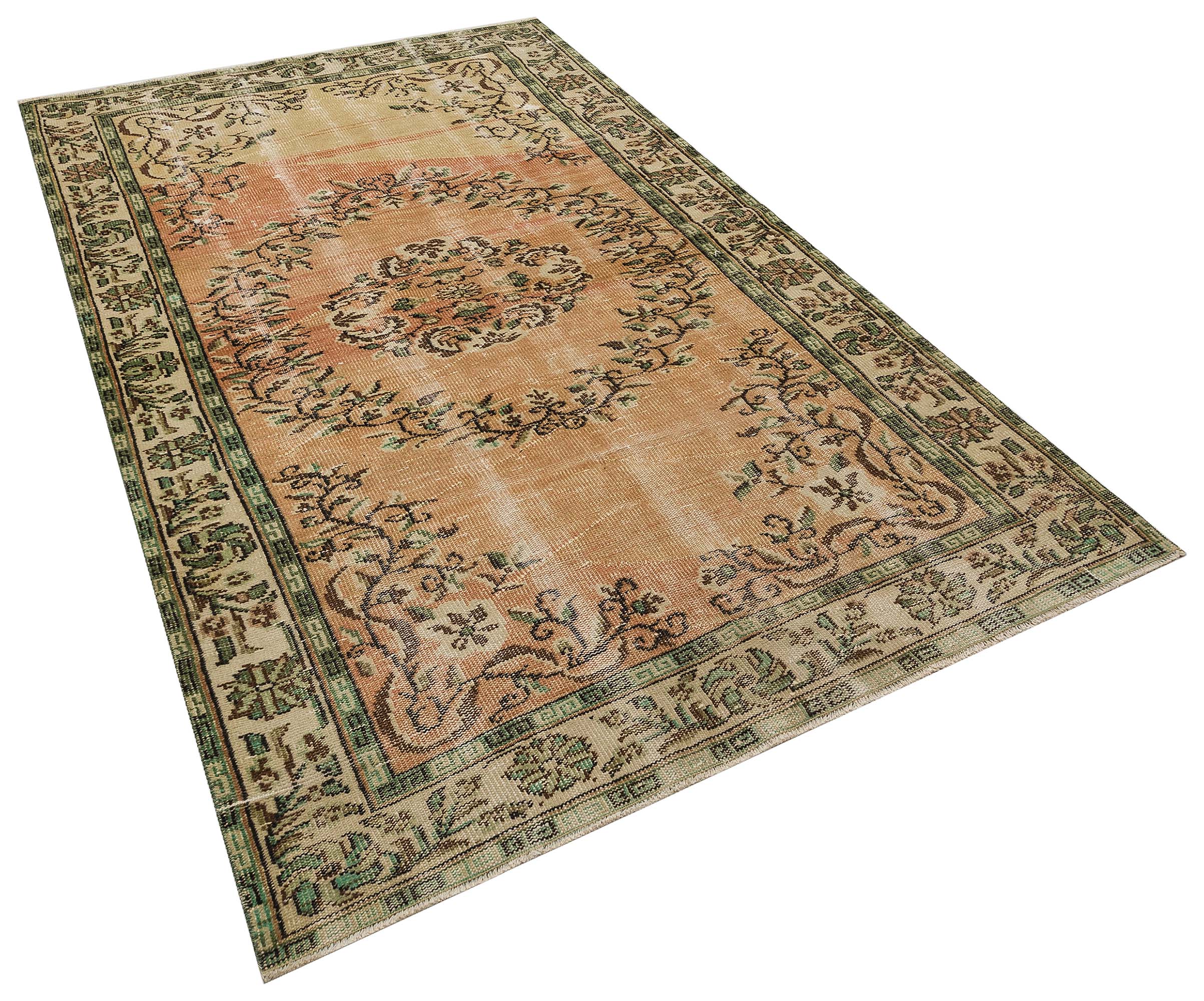 El Dokuma Yün Pamuk Vintage Halı -  156x260 cm 9949