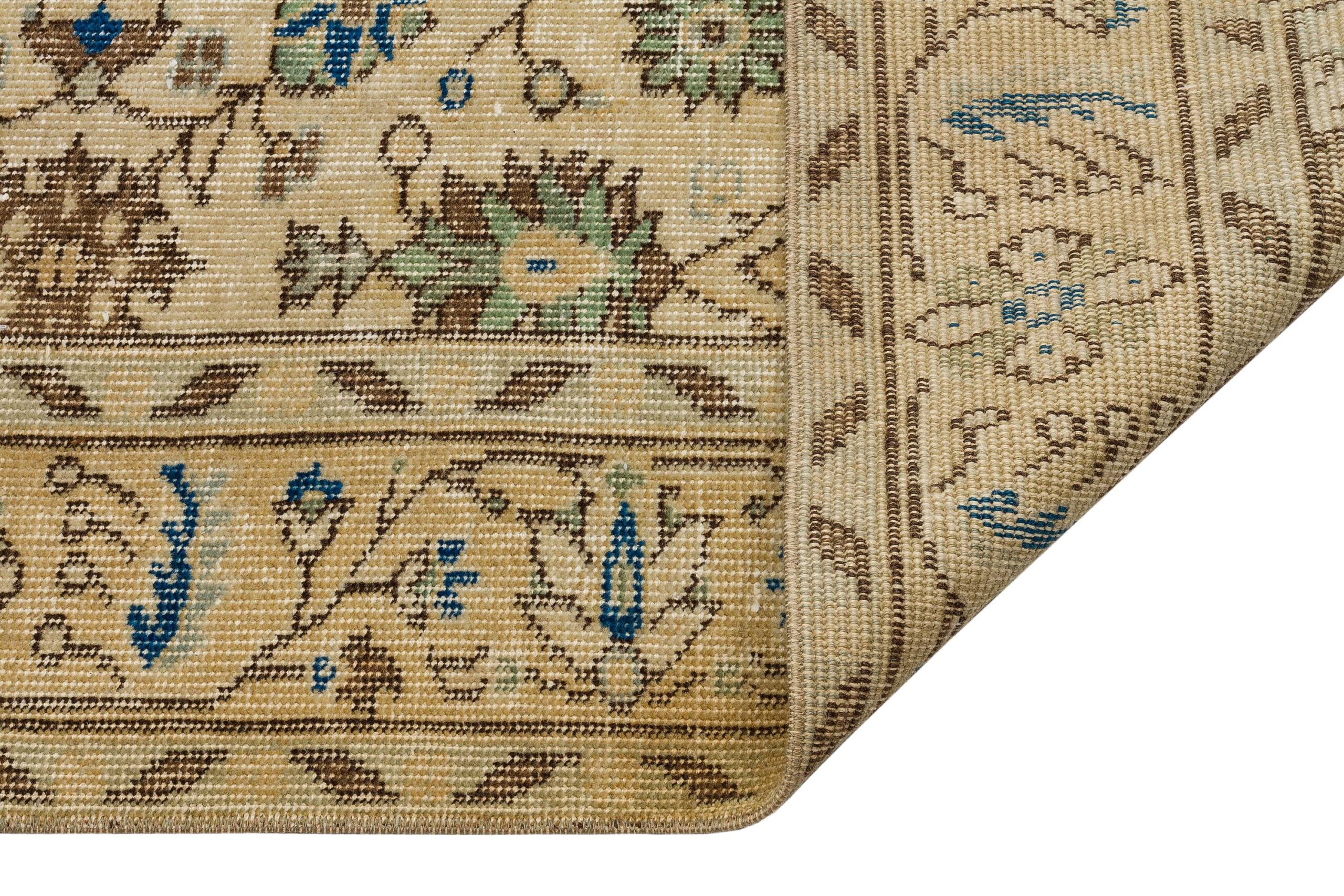 High-Quality Handmade Distressed Wool Rug — detail view 4, handmade vintage rug