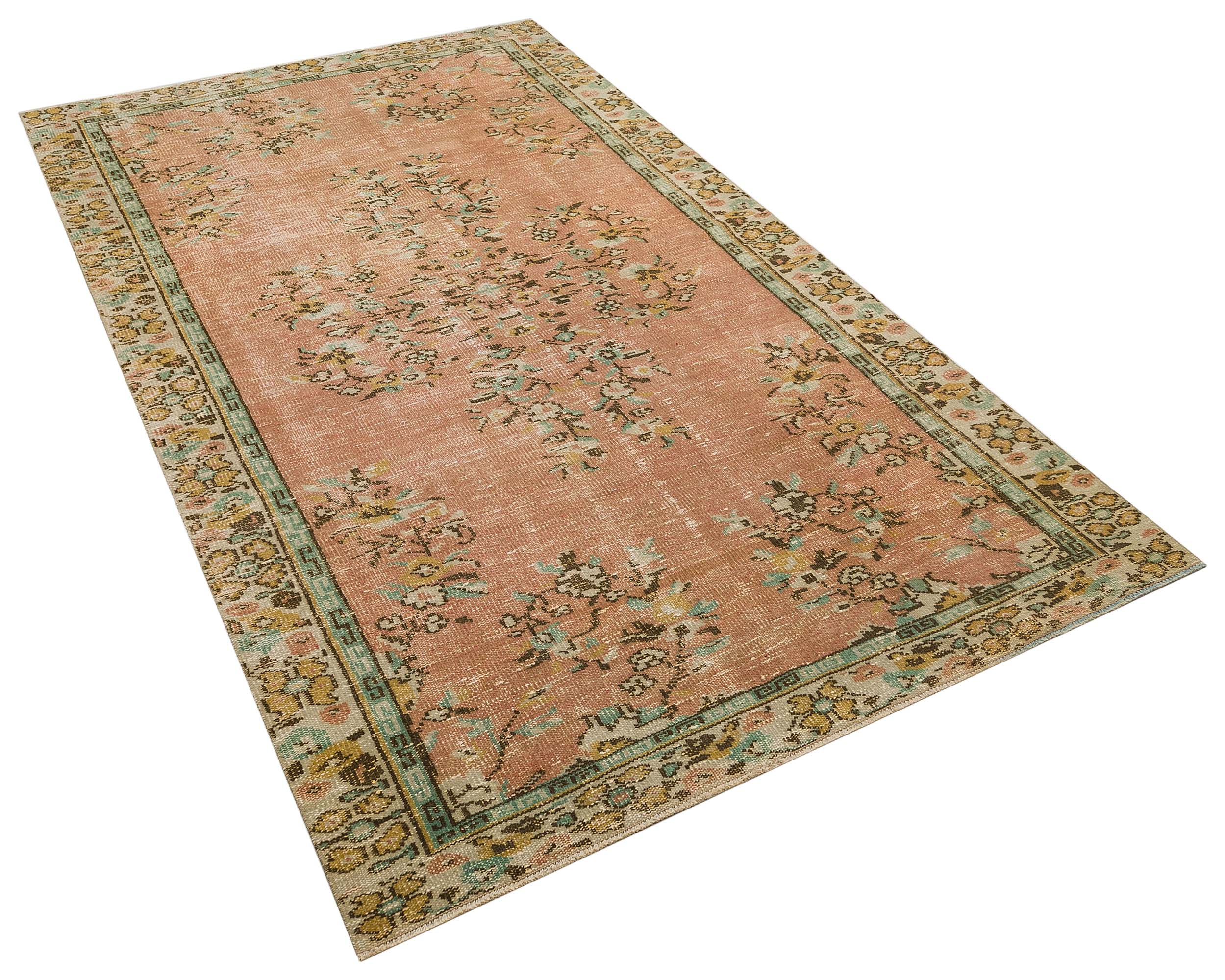 Eşsiz Tasarımlı Yün Vintage Halı -  145x268 cm 9967