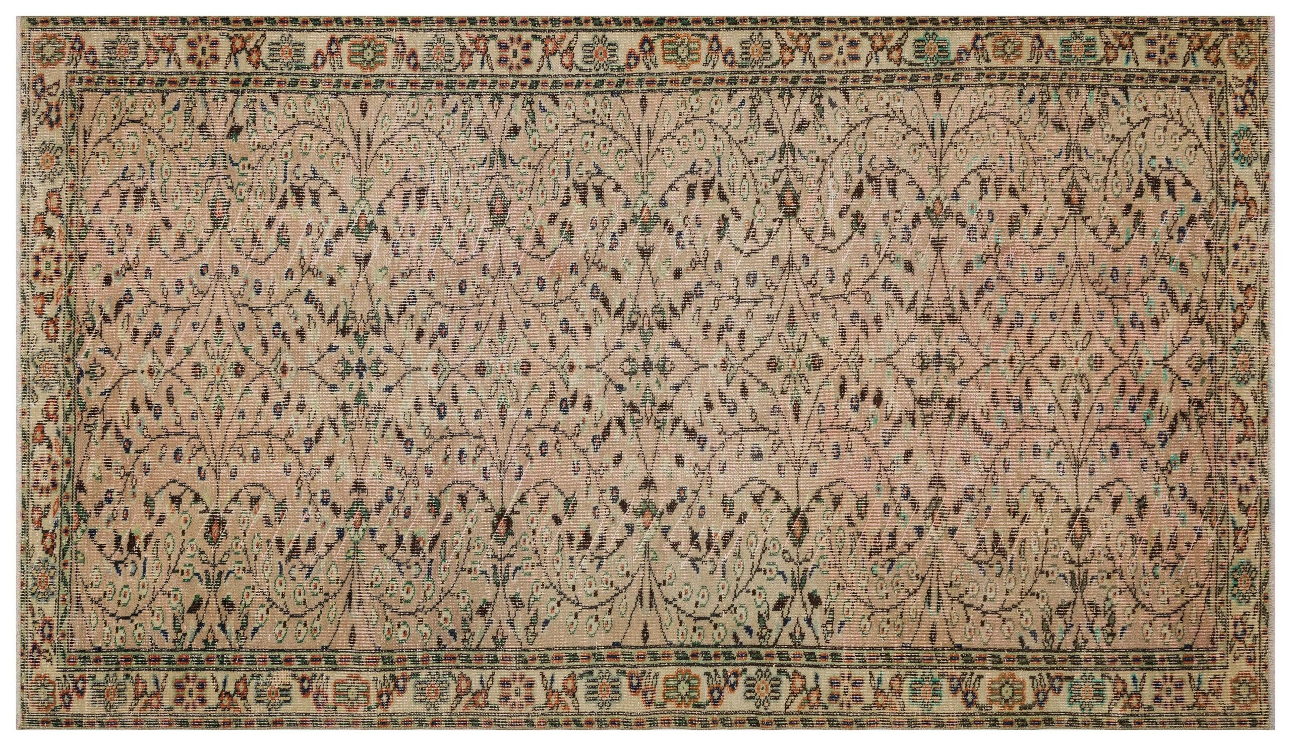 Bohemian Tarz Yıpranmış El Dokuma Halı - 161x276 cm 9971 - Görsel 3