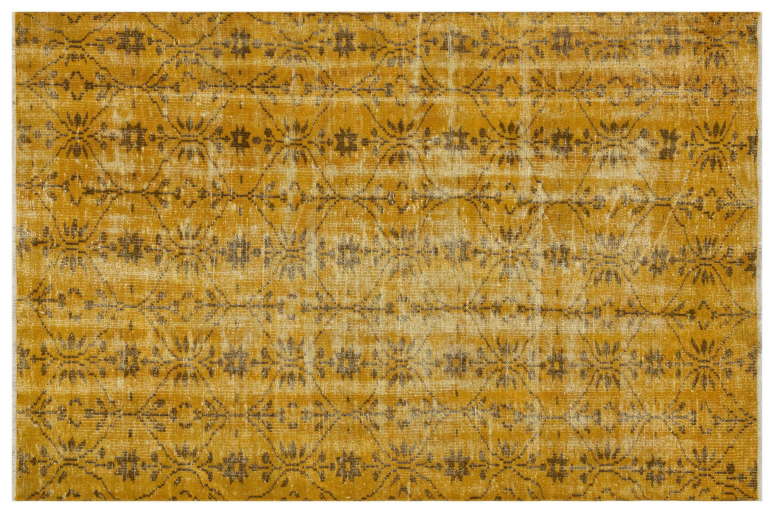 Handmade Distressed Wool Rug — detail view 3, handmade vintage rug
