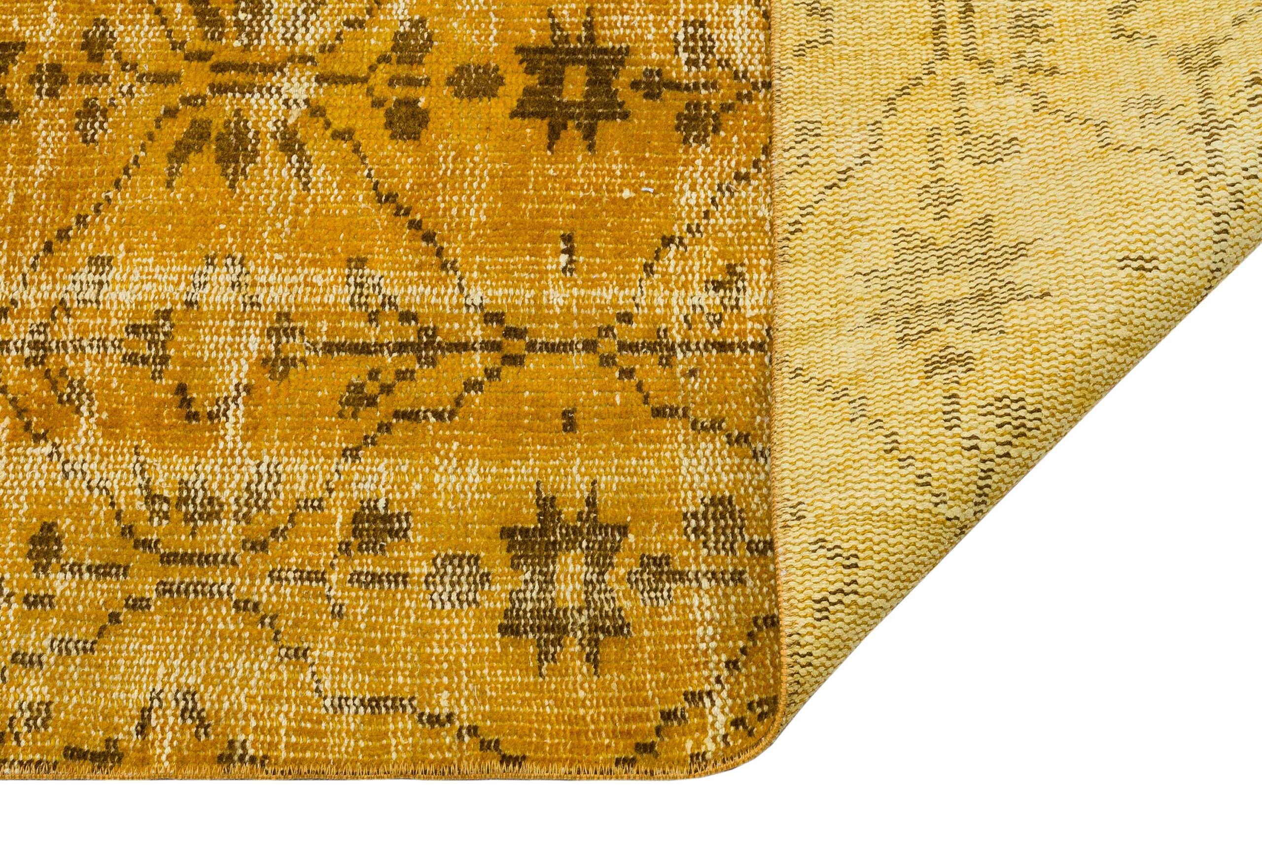 Handmade Distressed Wool Rug — detail view 4, handmade vintage rug
