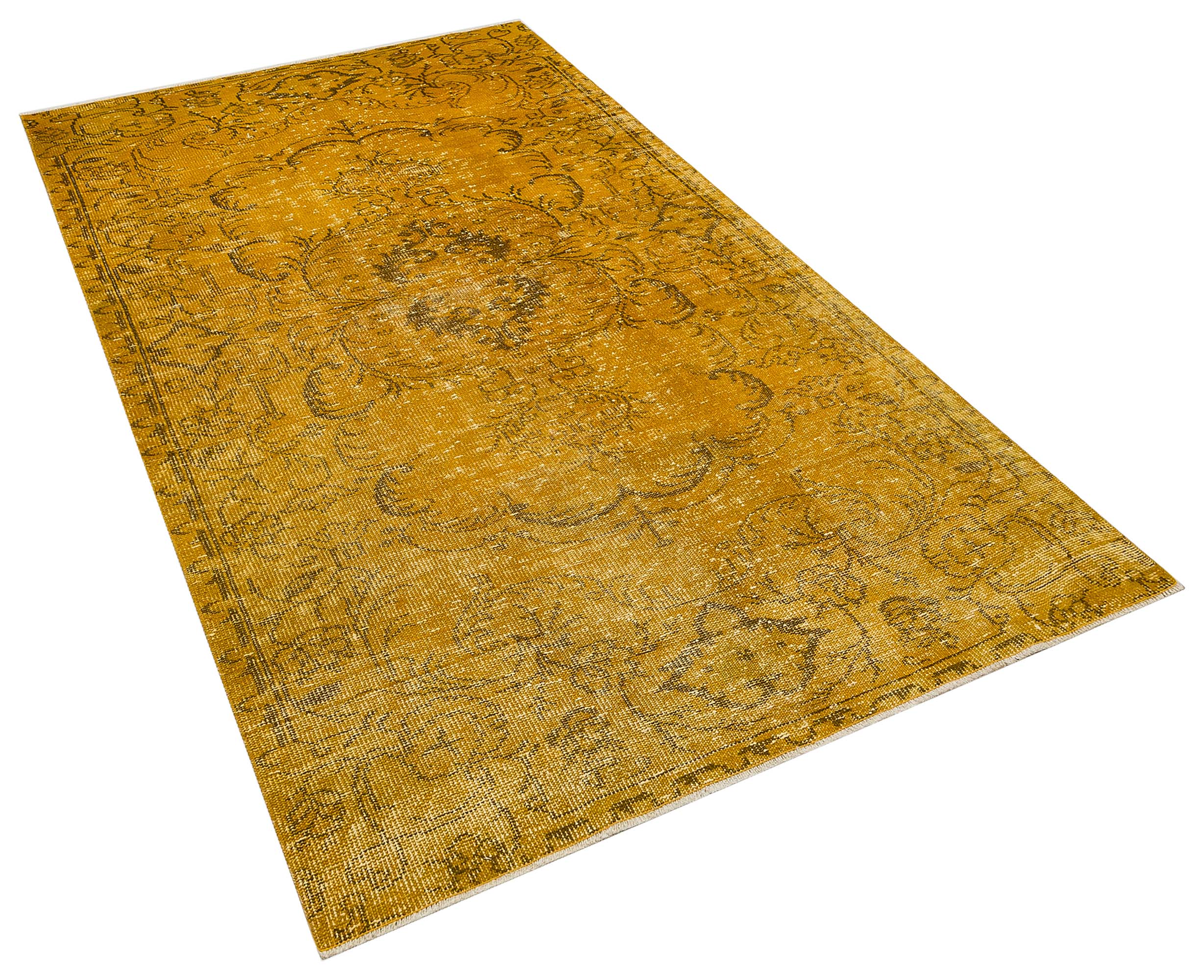 Yıpranmış Vintage El Dokuma Halı -  134x248 cm 9984