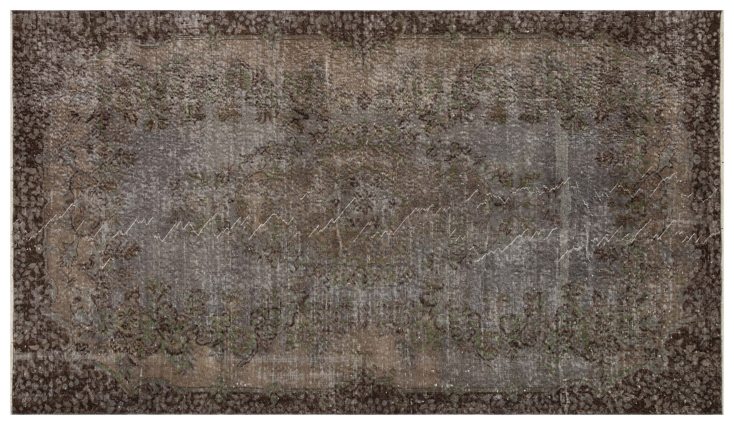 100% Wool Distressed Rug — detail view 3, handmade vintage rug
