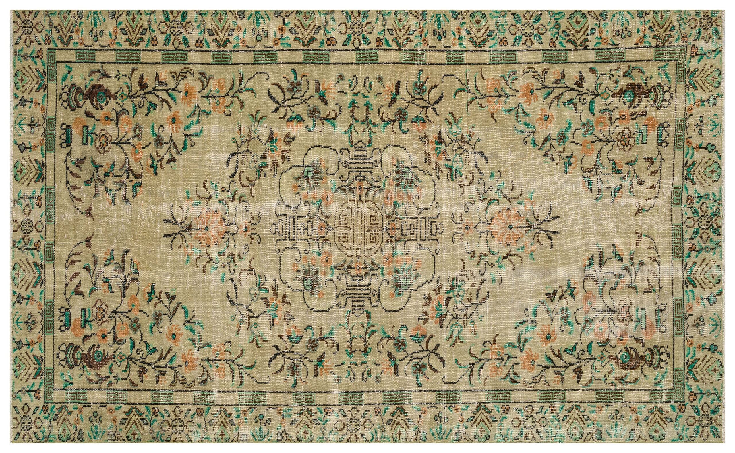 Distressed Handwoven Vintage Rug — detail view 3, handmade vintage rug