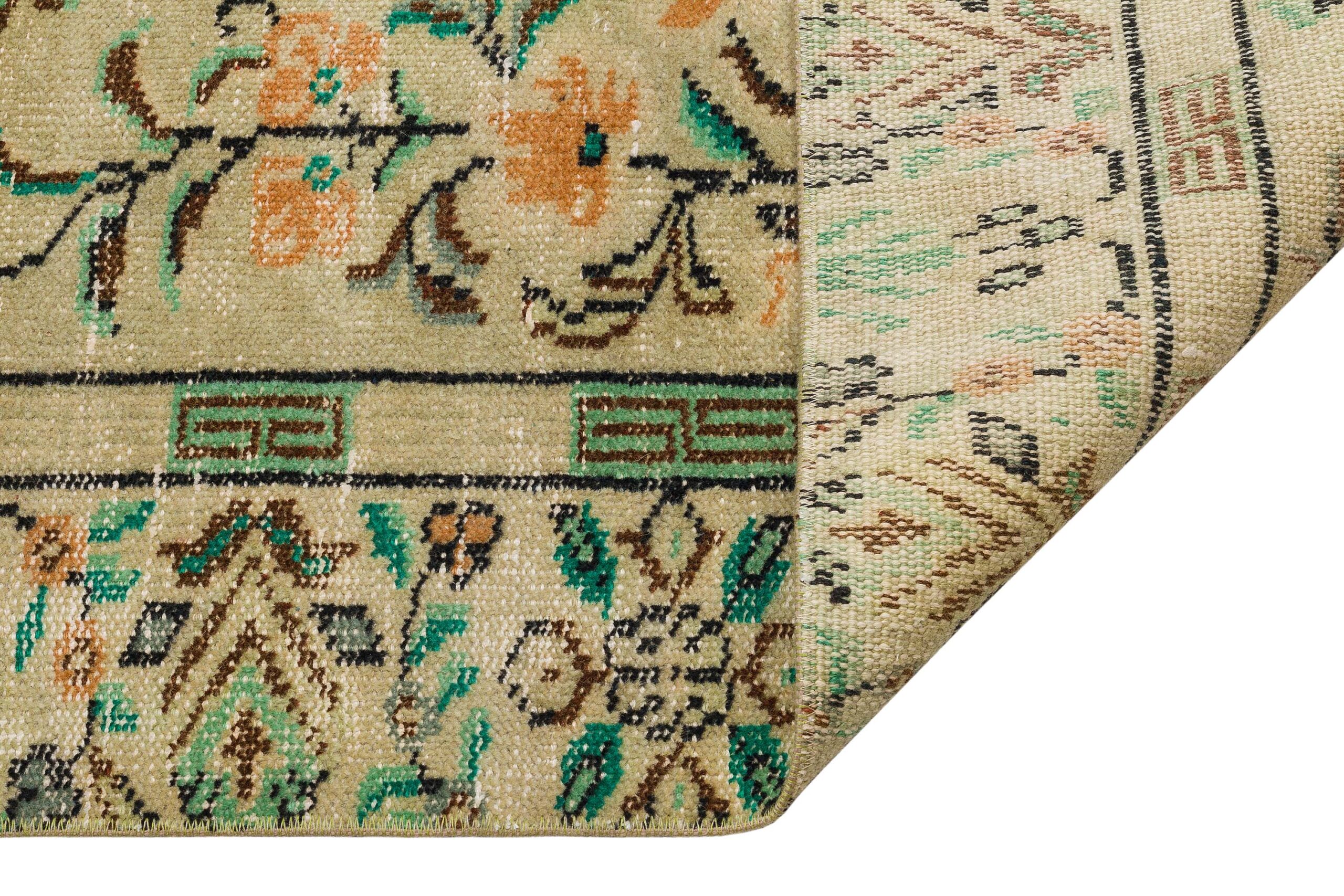 Distressed Handwoven Vintage Rug — detail view 4, handmade vintage rug