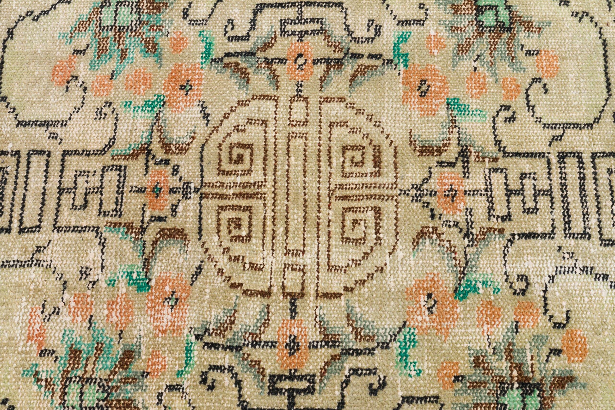 Distressed Handwoven Vintage Rug — detail view 5, handmade vintage rug