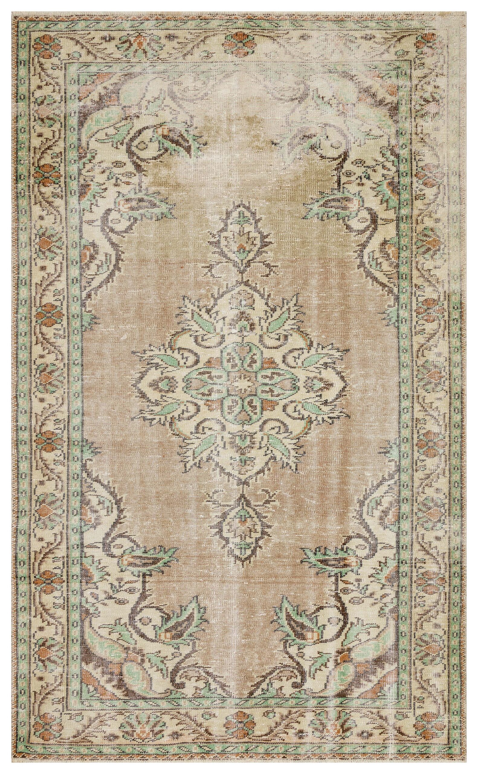 Distressed Hand-Woven Vintage Rug — detail view 5, handmade vintage rug