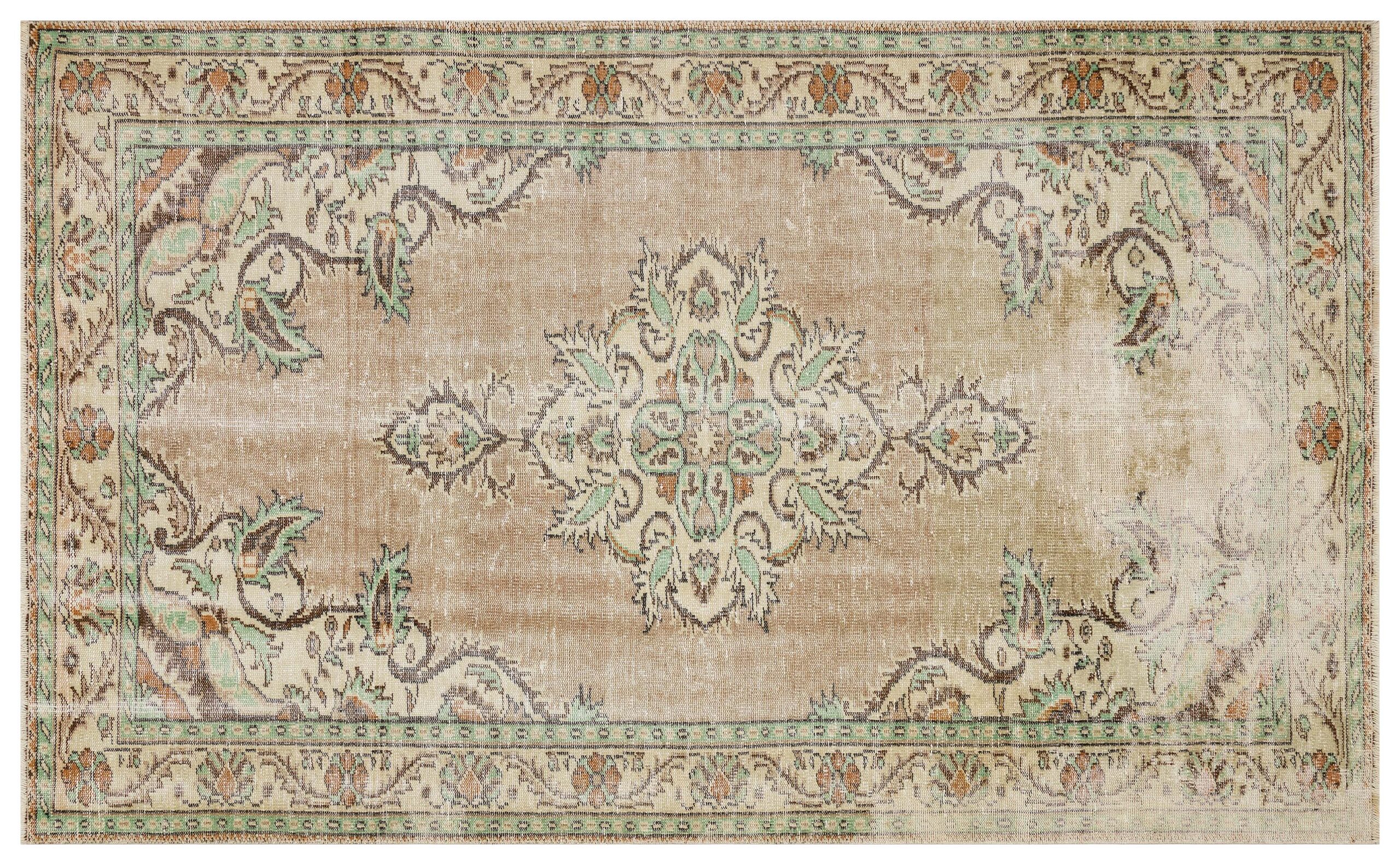 Distressed Hand-Woven Vintage Rug — detail view 4, handmade vintage rug