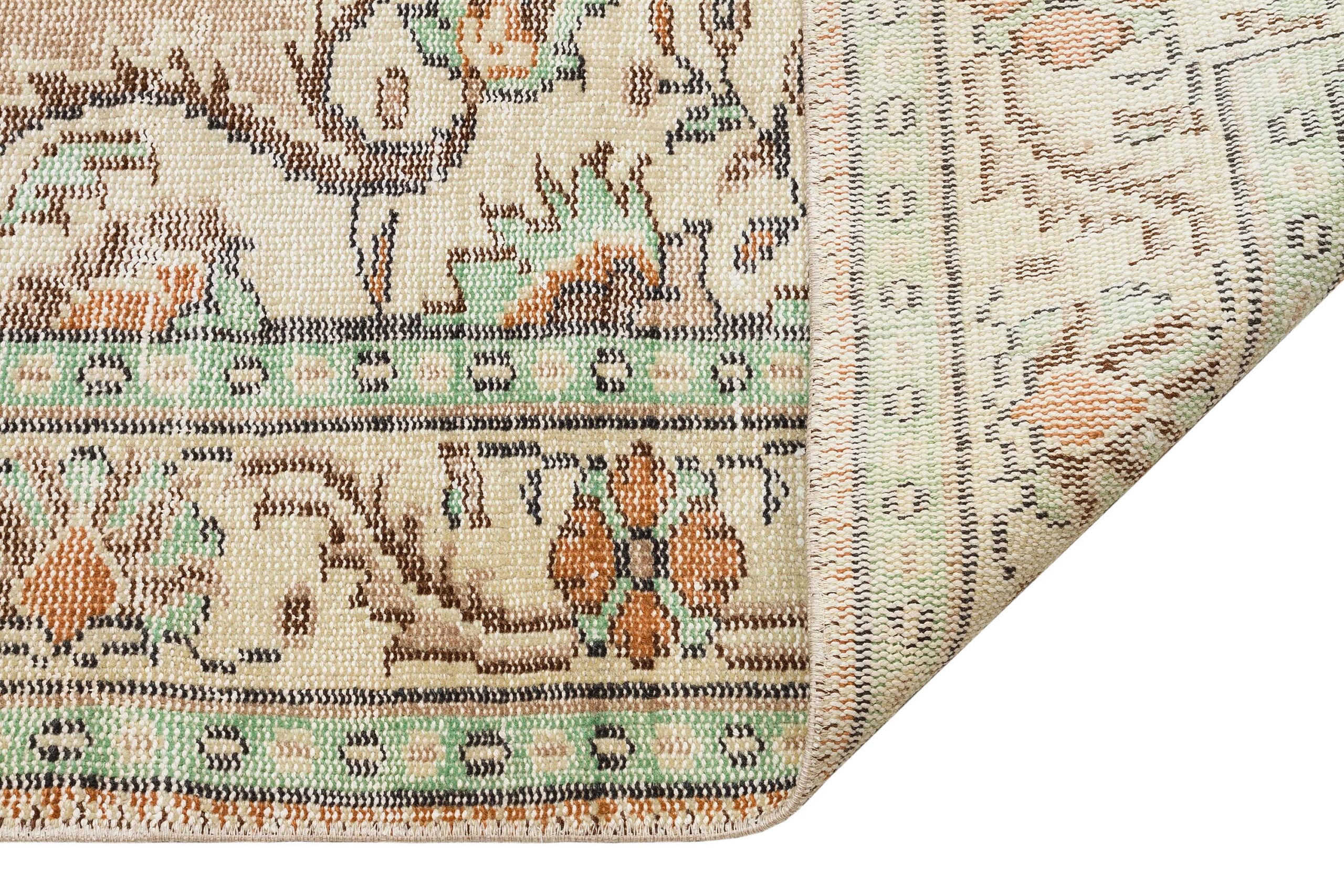 Distressed Hand-Woven Vintage Rug — detail view 3, handmade vintage rug