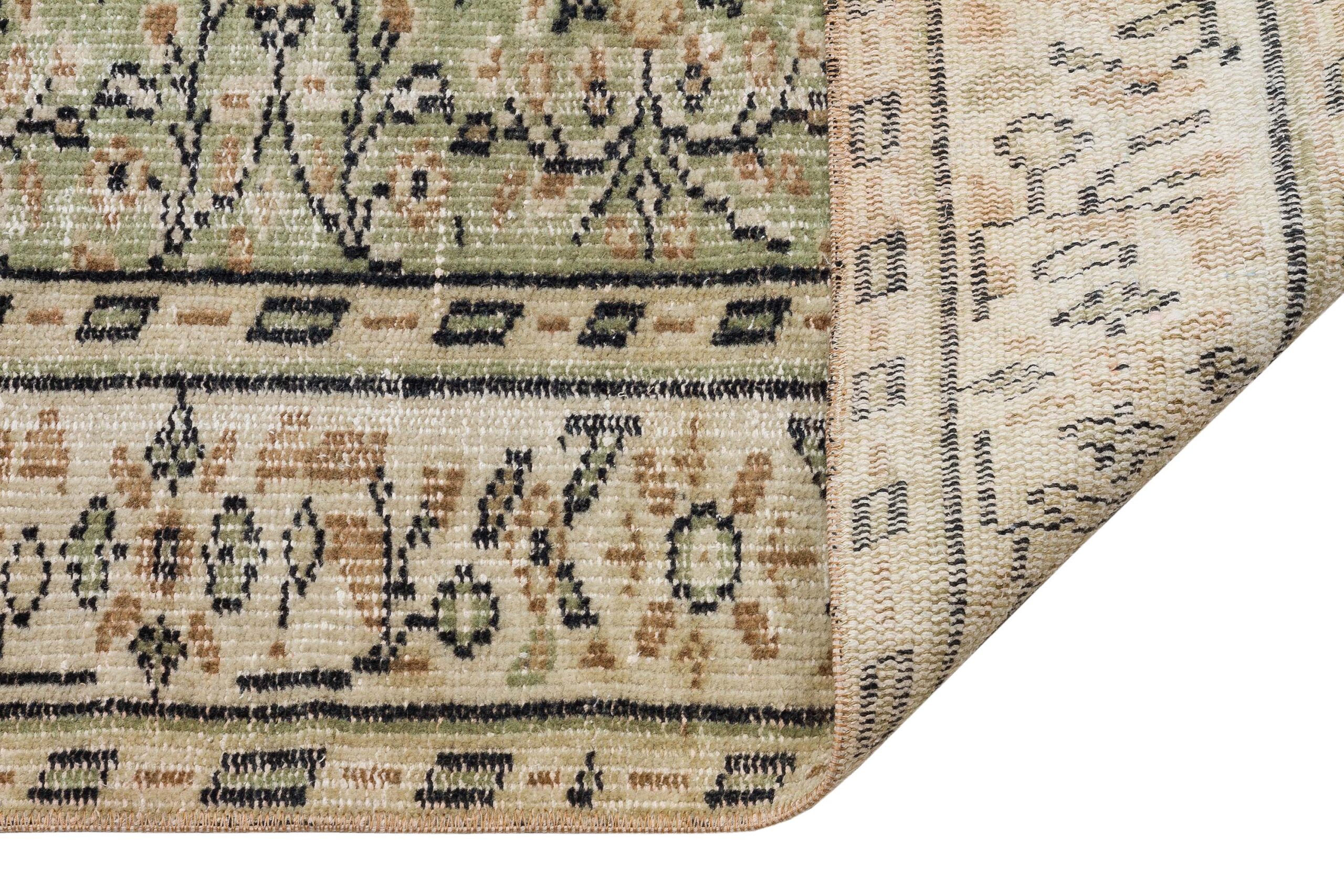Authentic Hand-Woven Distressed Rug — detail view 4, handmade vintage rug
